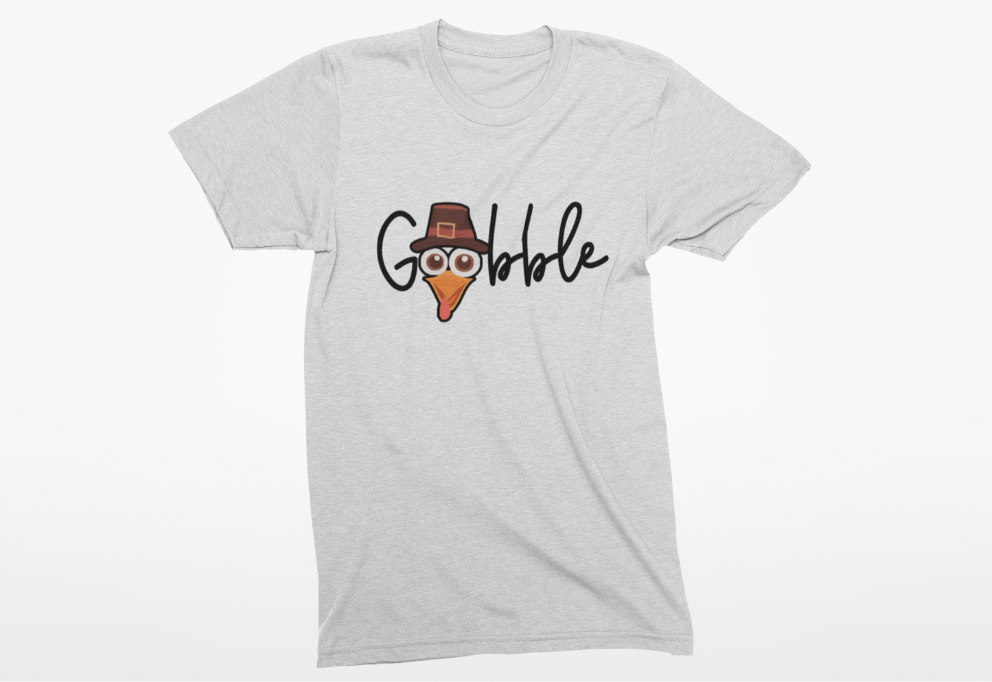 Gobble Turkey Head Cursive T-Shirt