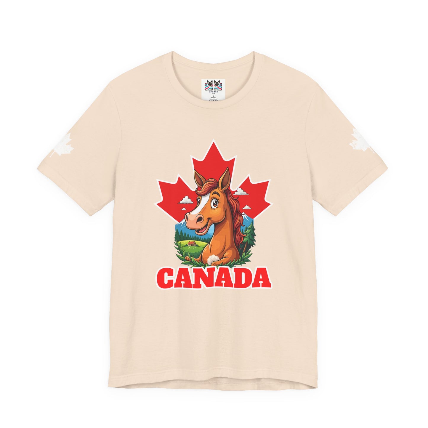Canada Maple Horse Cartoon T-Shirt