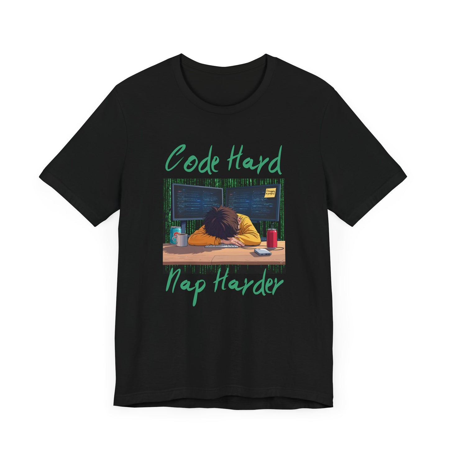 Code Hard Nap Harder Tee, Developer Sleep Shirt, Programmer Humor Top, Tech Life Graphic Tee, Sleep is Debugging Gift