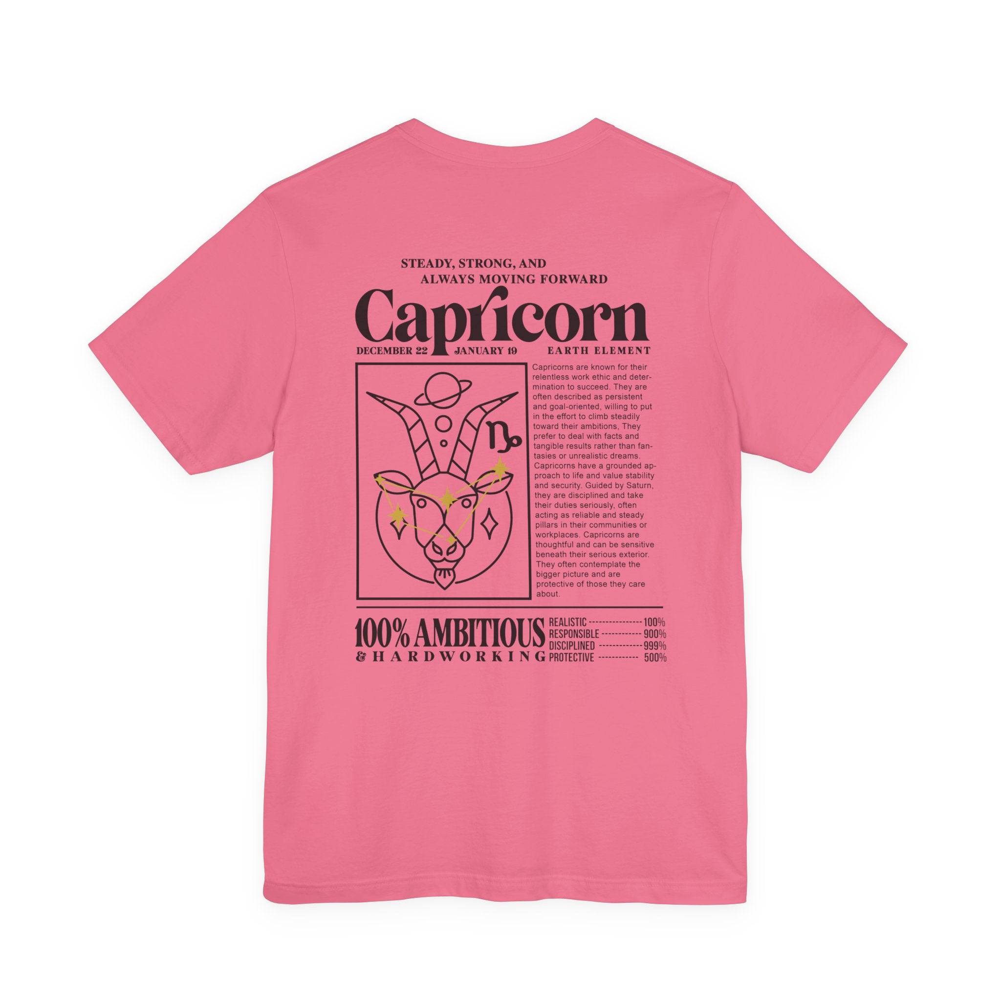 Capricorn Zodiac T-Shirt – Sturdy, Strong and Always Moving Forward Earth Element