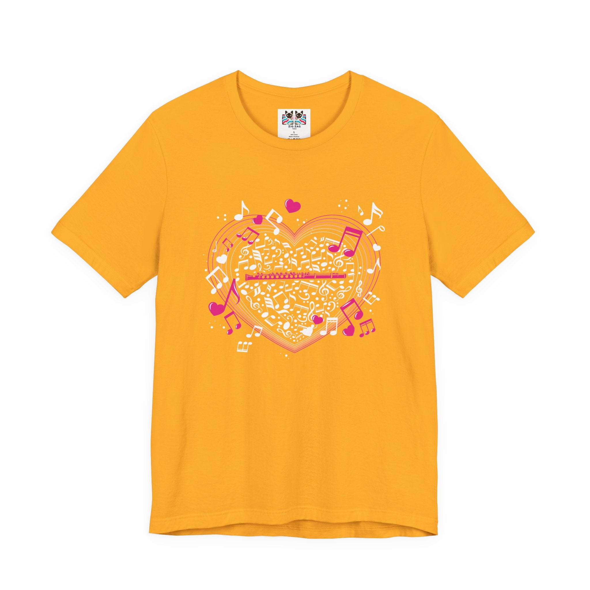 Heartbeat of the Flute Music Love T-Shirt