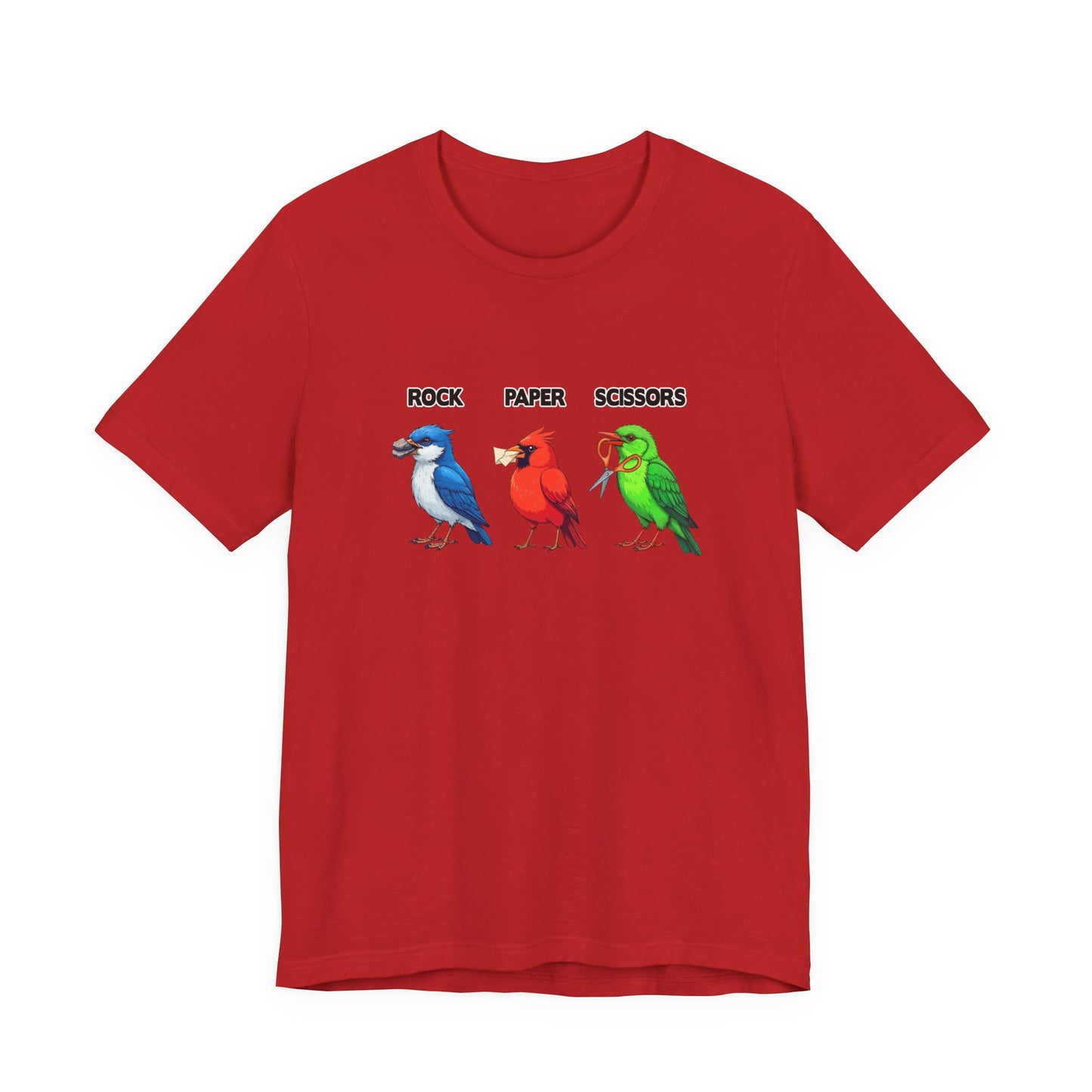 Rock Paper Scissors Bird Paw Tshirt Funny Avian Game Design