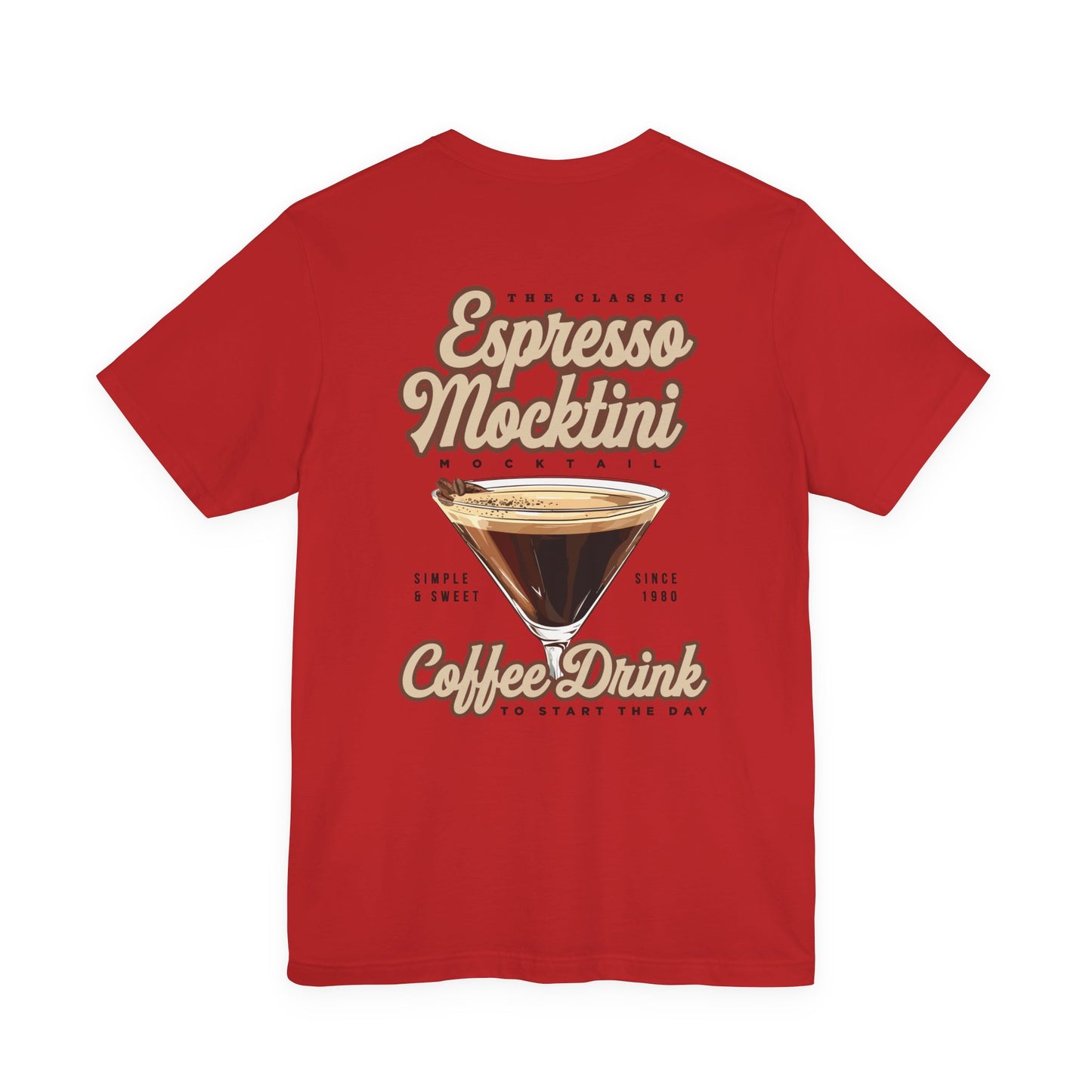 The Classic Espresso Mocktini Mocktail T-Shirt – Featuring Bold Coffee Drink Graphic