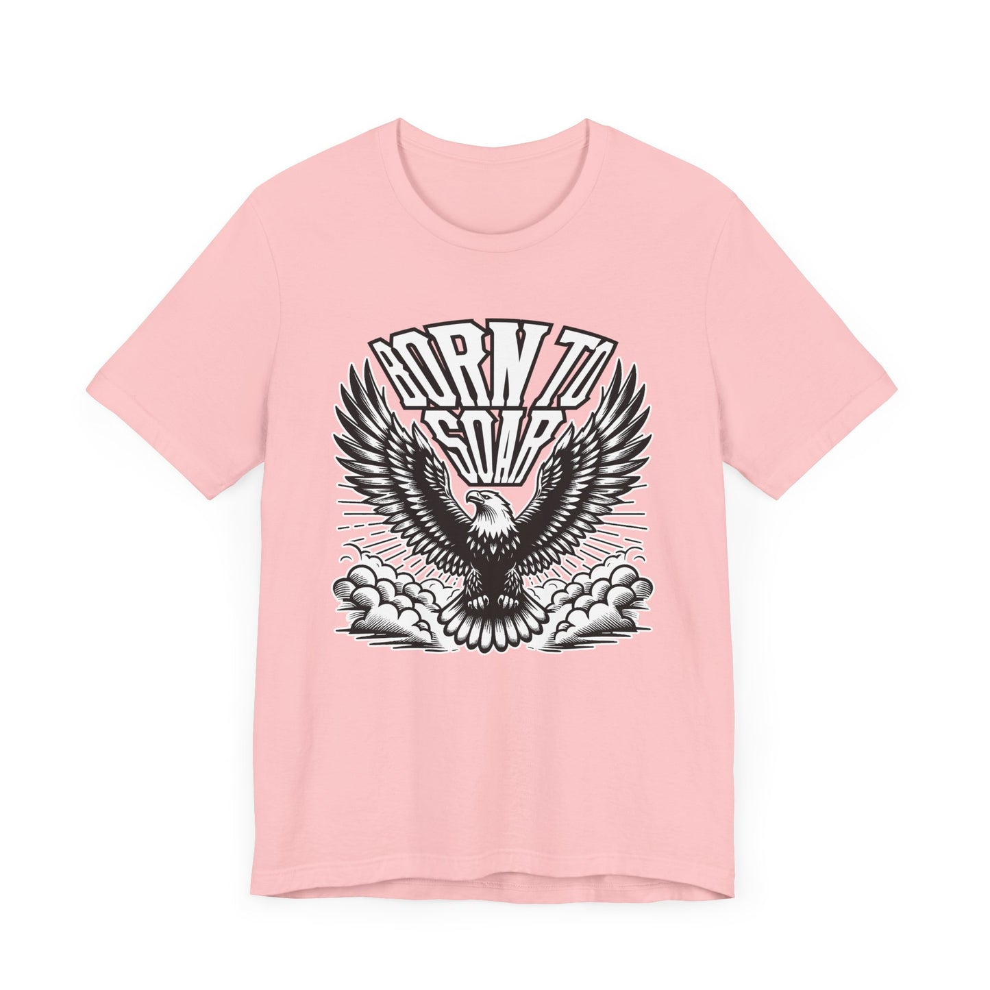 Born to Soar | Eagle with Wide Open Wings Above the Clouds T-Shirt