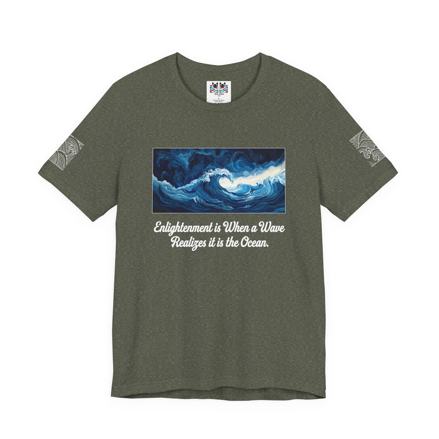 Enlightenment Is When a Wave Realizes It Is the Ocean T-Shirt – Spiritual Awakening Quote Graphic Tee