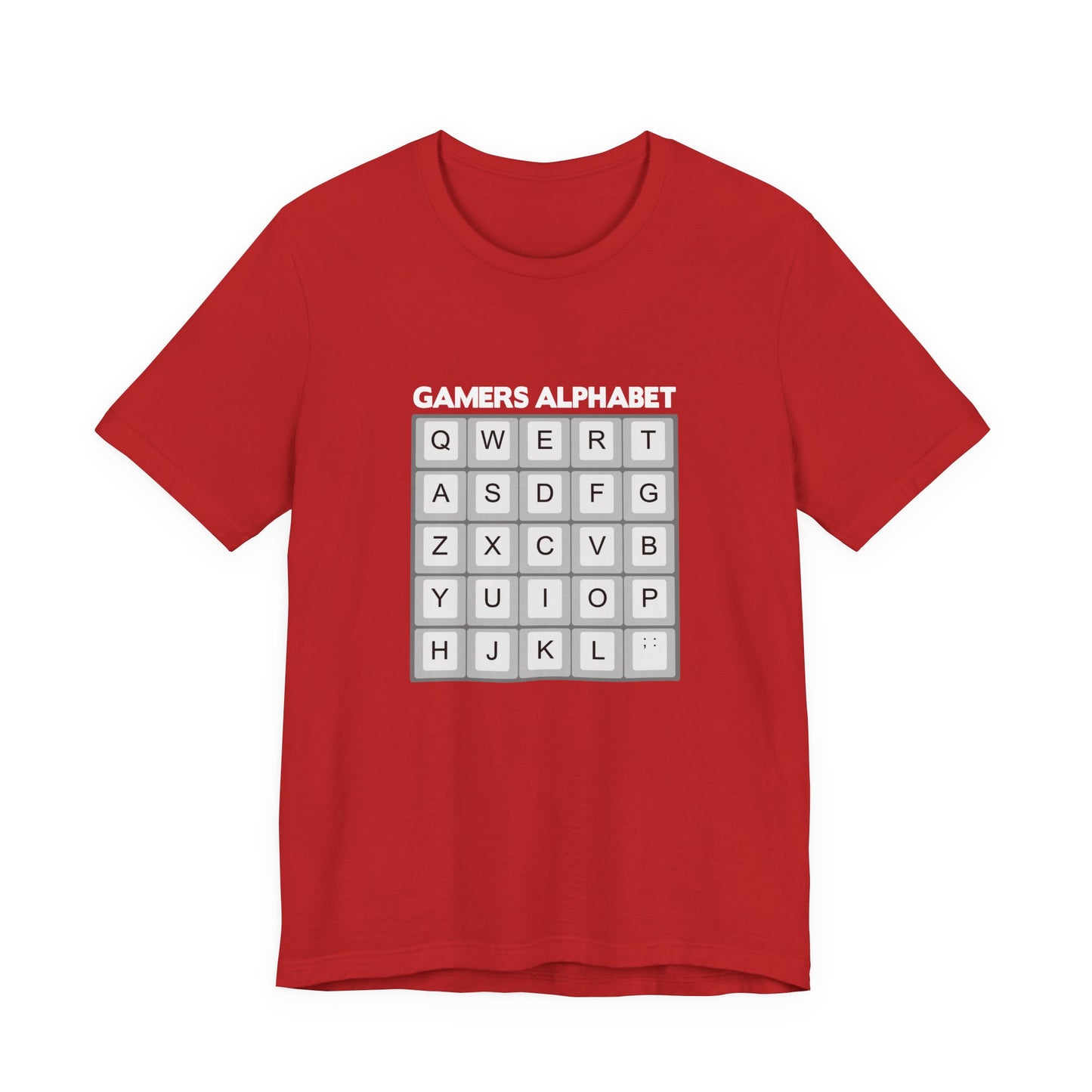 Gamers Alphabet T-Shirt – Funny Keyboard Gamer Essential Graphic Tee
