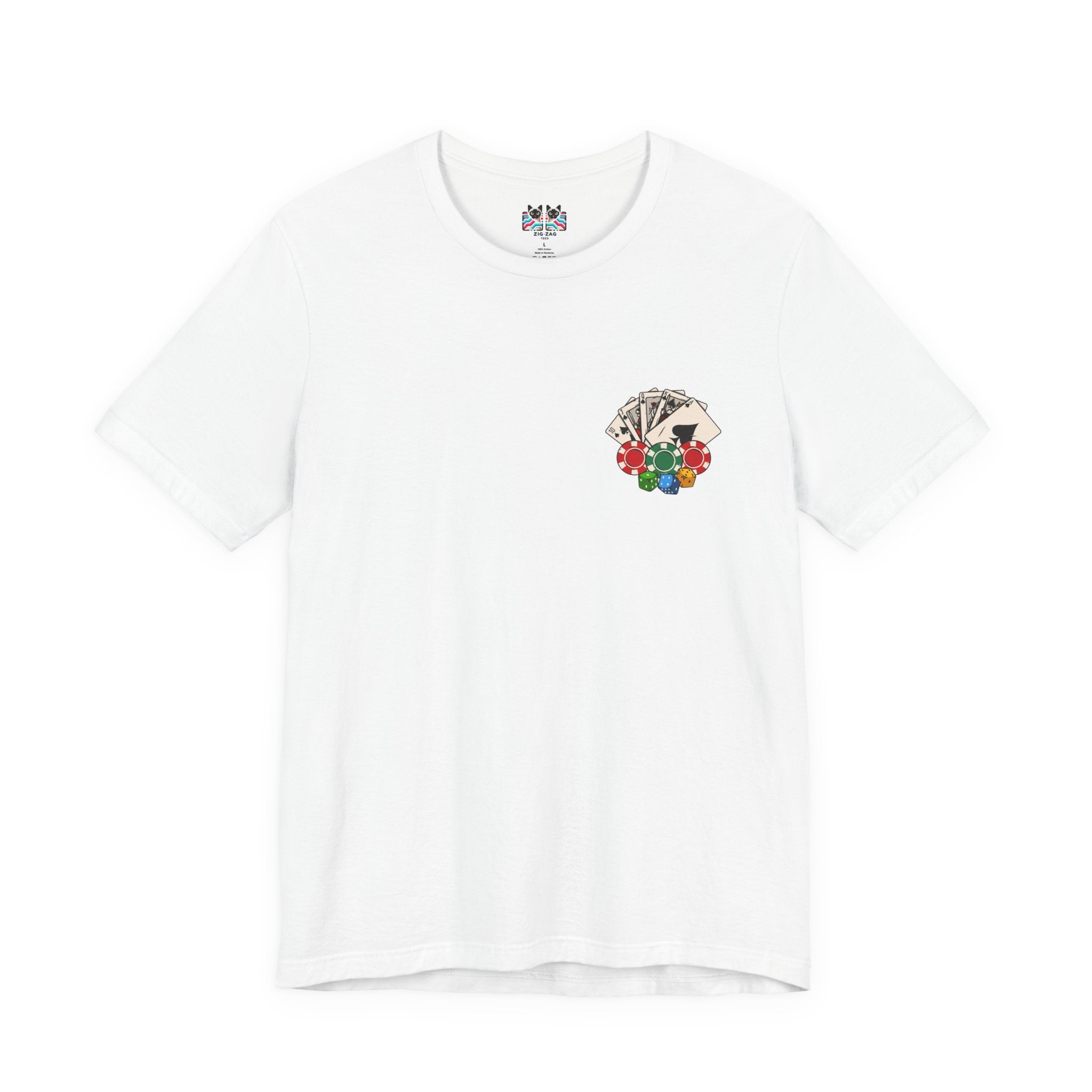 Lucky Shirt T-Shirt - Gamble With My Lucky Shirt Front Back Casino Superstition