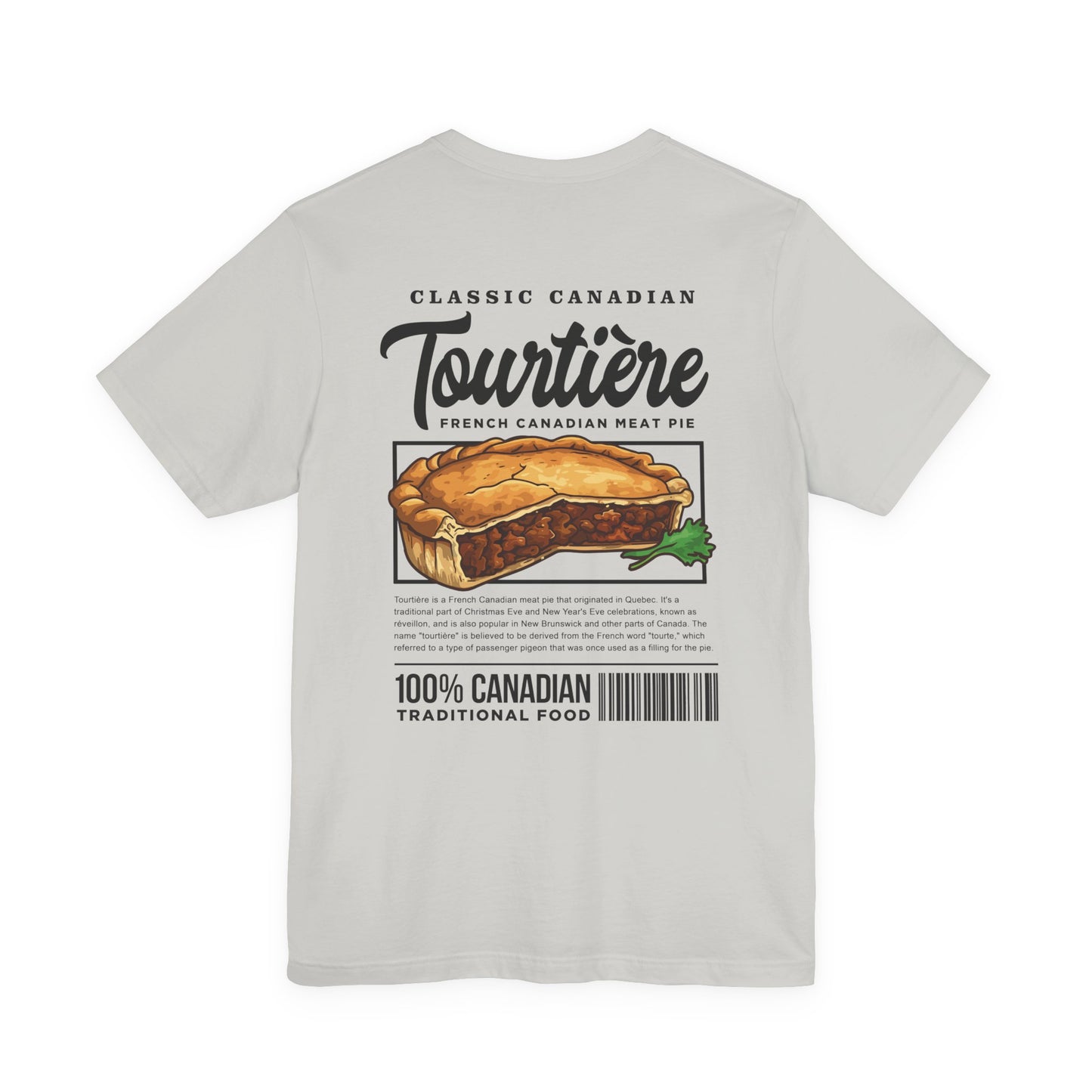 Classic Canadian Tourtiere T-Shirt – Featuring Iconic Ingredients & French Canadian Origins