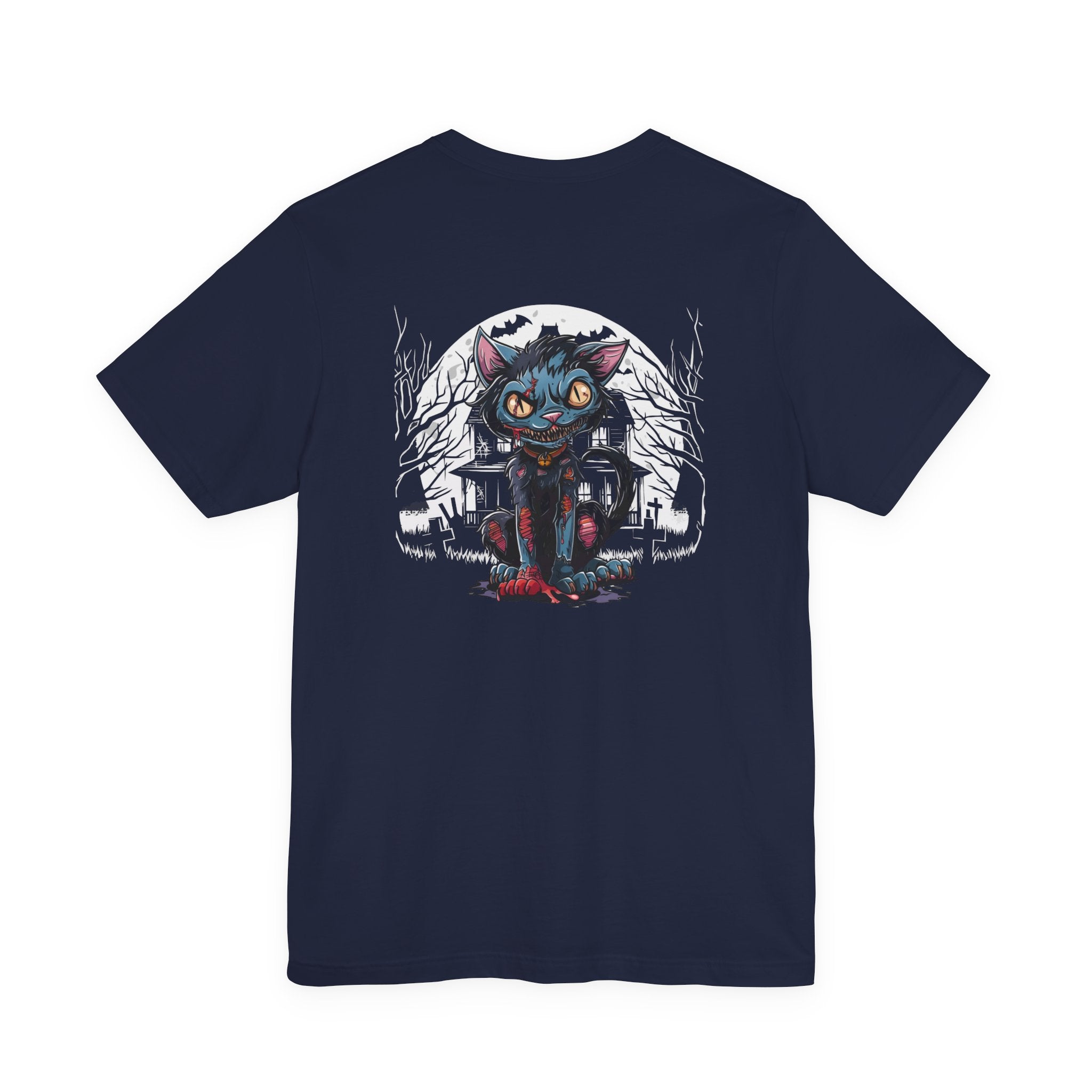 Haunted Zombie Cat Horror House T-Shirt
