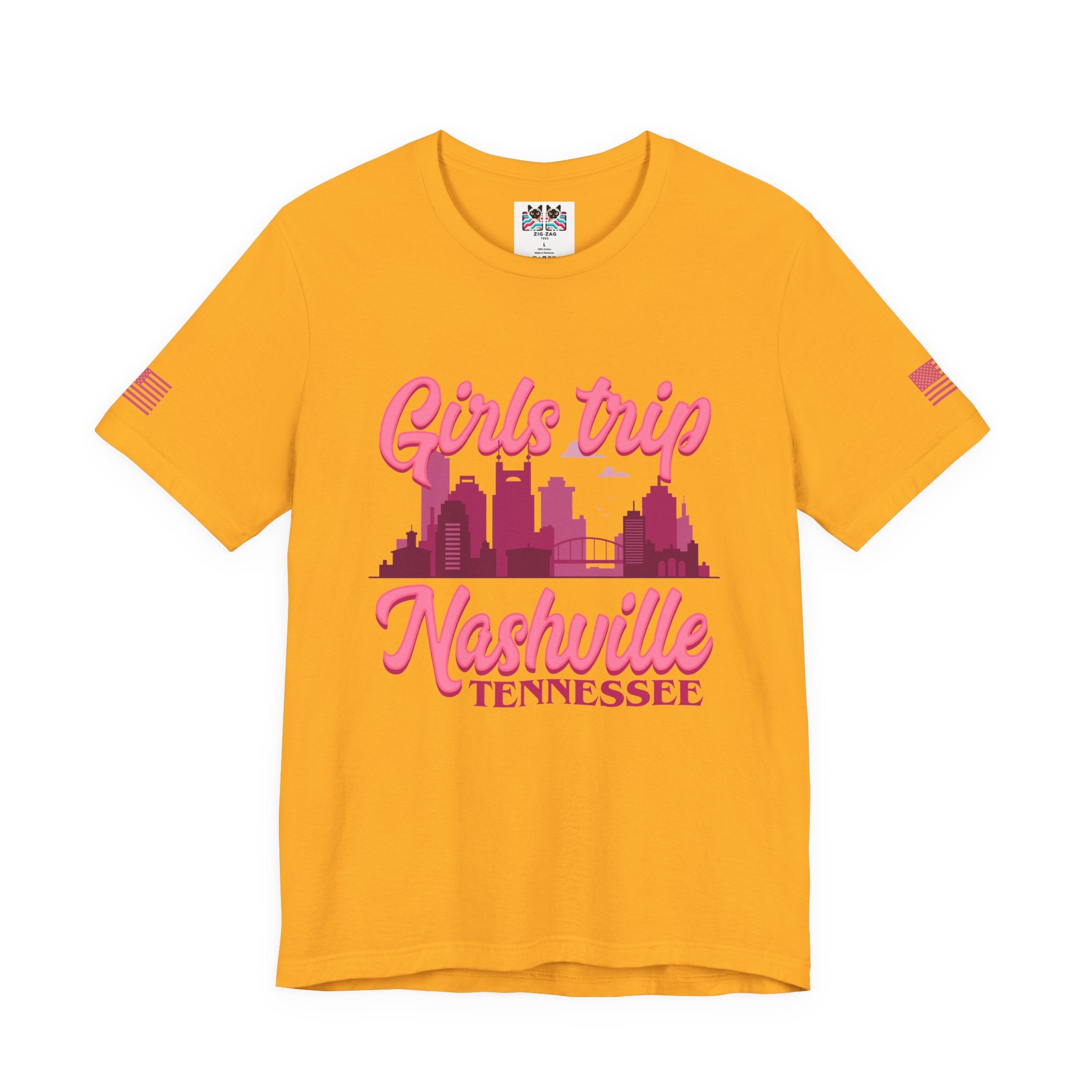 Girls Trip Nashville Tennessee T-Shirt – Retro Script Skyline Graphic Tee