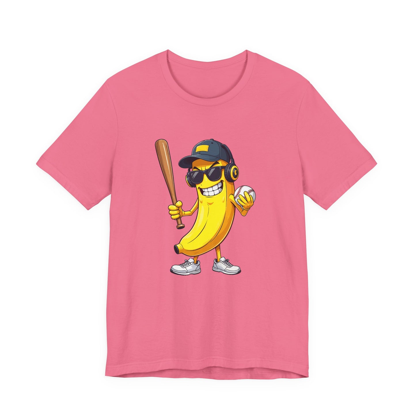 Banana Baseball Aggressive Mascot Tshirt Cool Fruit Sports Character