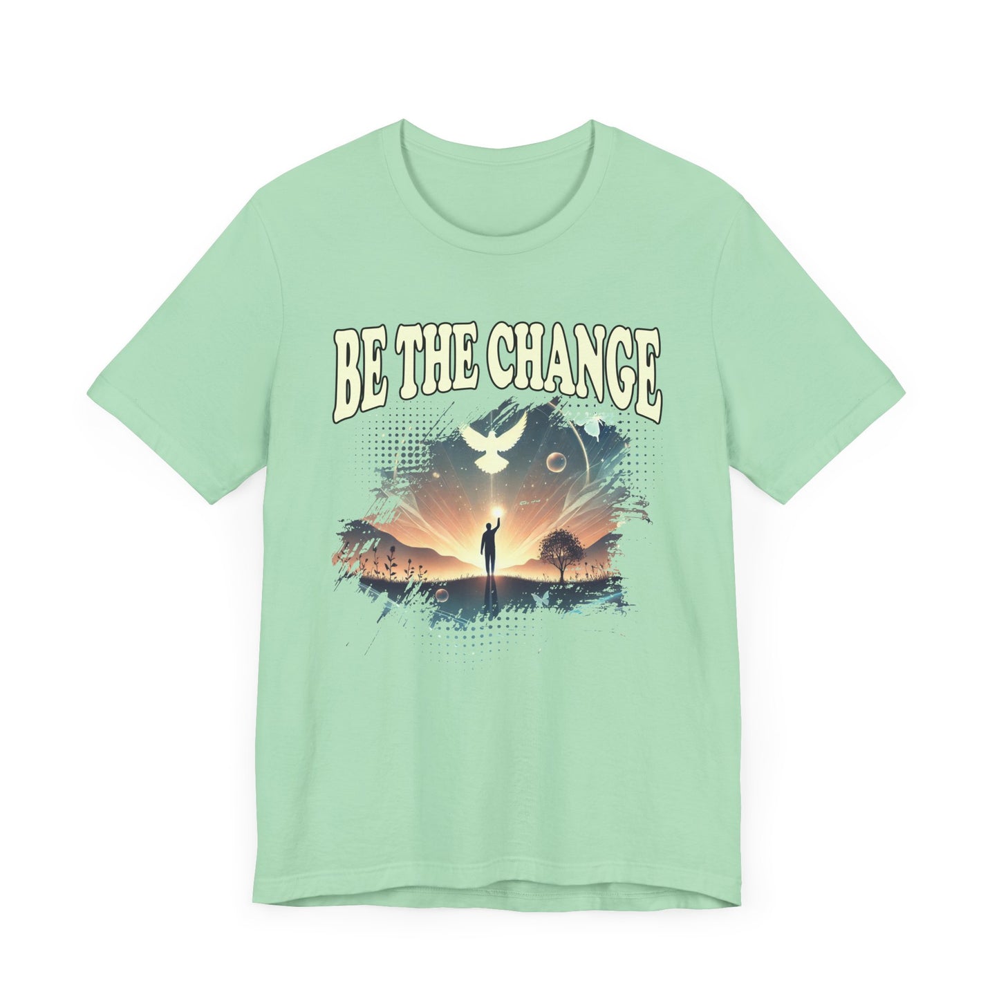 Be the Change | Walking Toward Sunset & White Pigeon T-Shirt