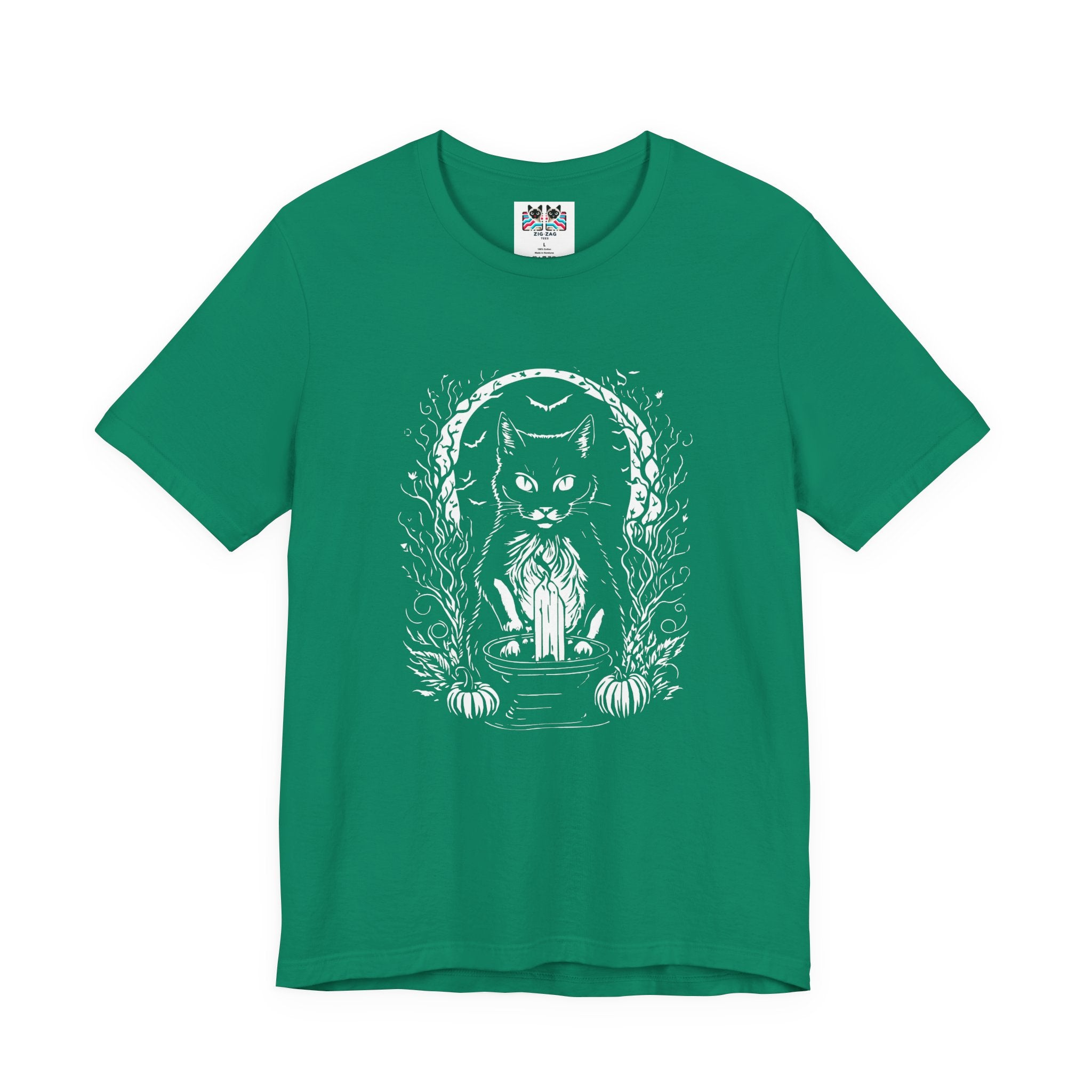 Witchy Black Cat Moon Candle Magic T-Shirt