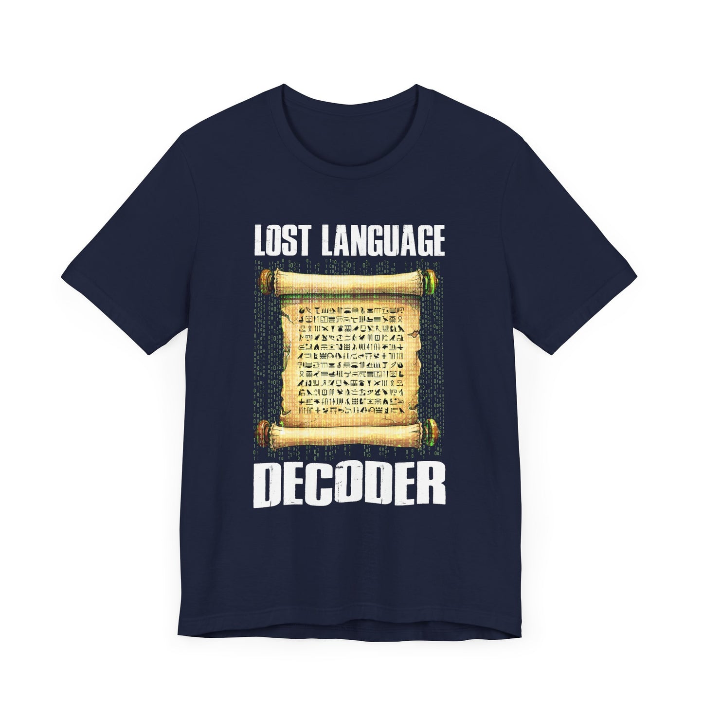 Lost Language Decoder Tee, Ancient Code Shirt, Linguistics Nerd Top, Script Symbol Graphic, Historian Puzzle Gift