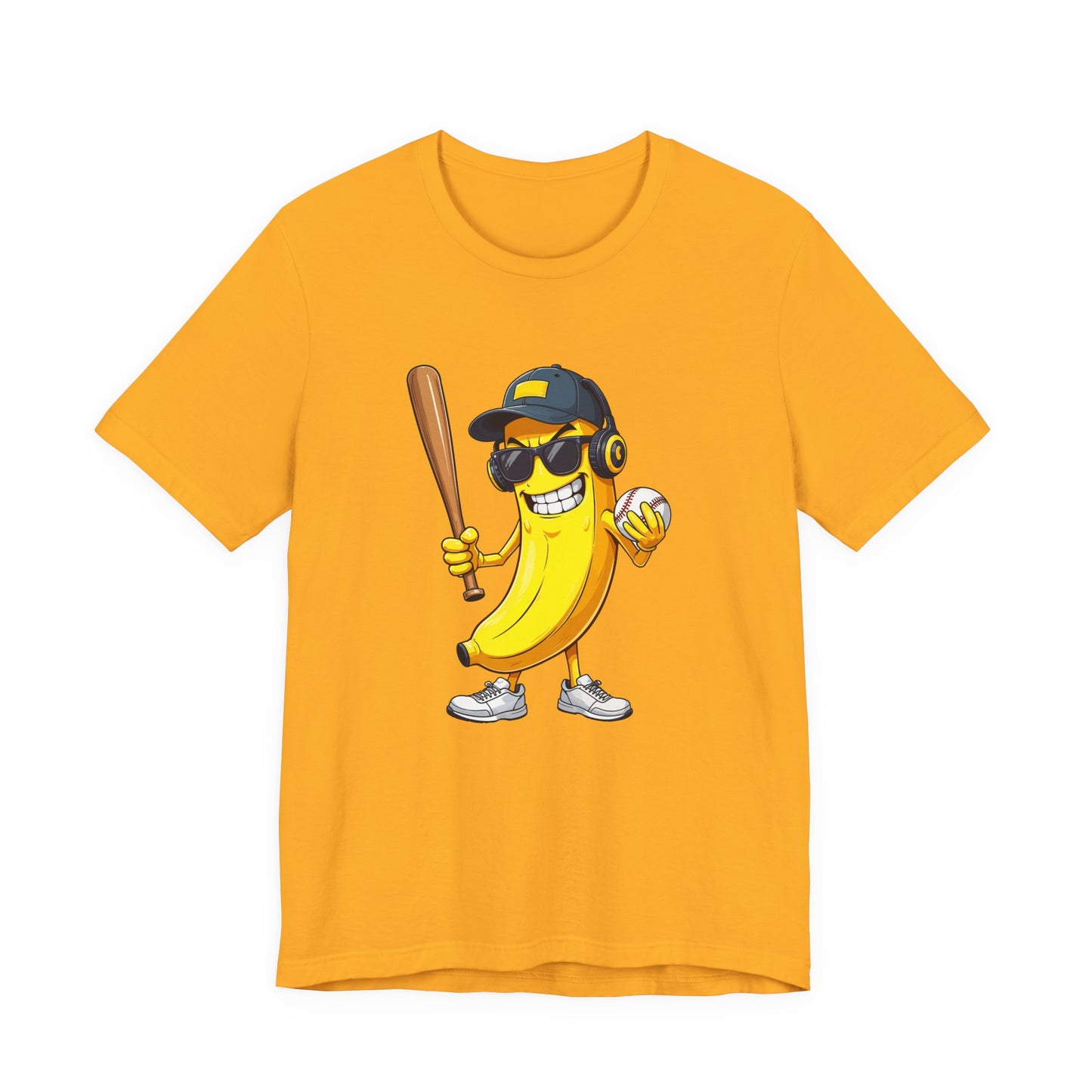 Banana Baseball Aggressive Mascot Tshirt Cool Fruit Sports Character