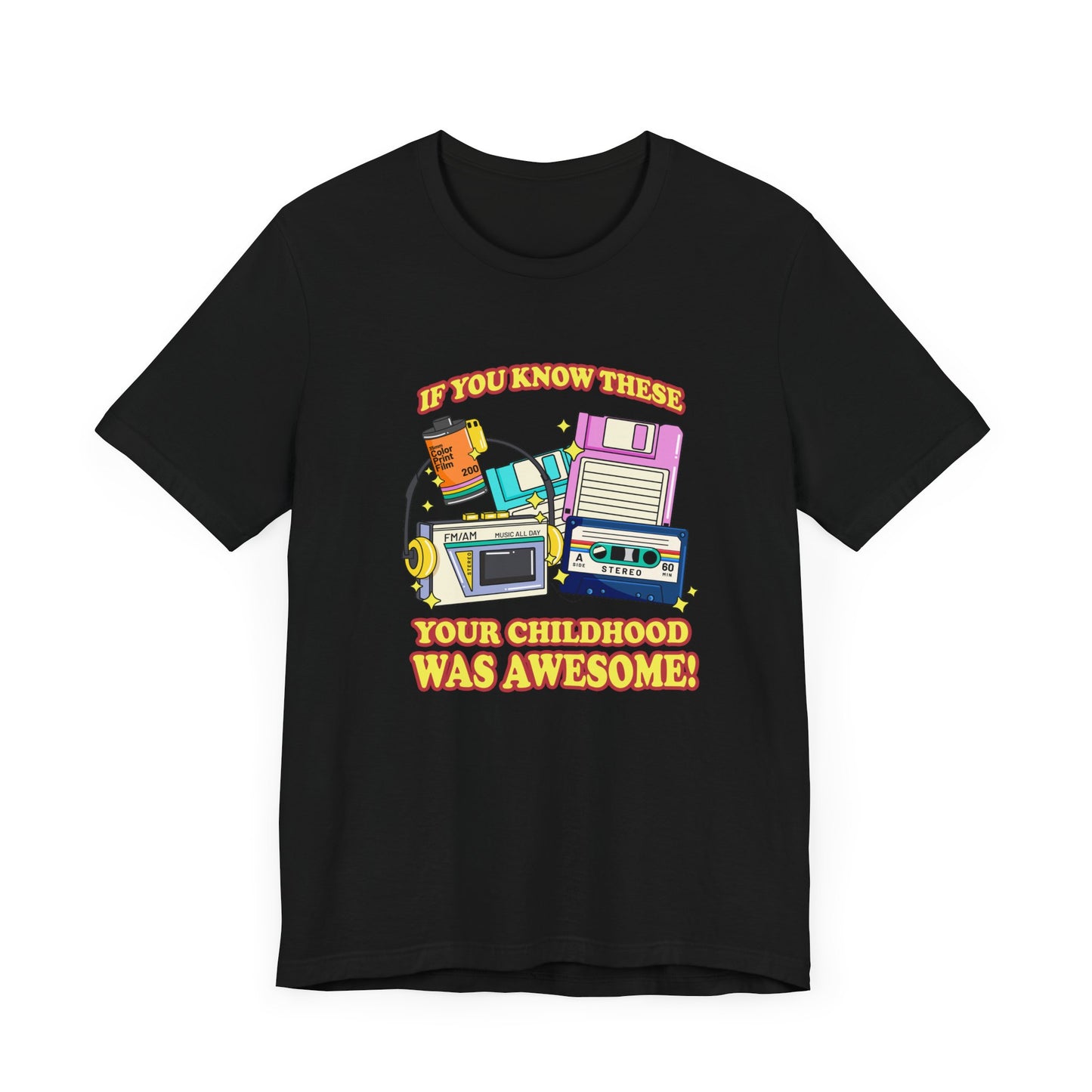 If You Know These Your Childhood was Awesome T-Shirt – Retro Nostalgia Tech Tee