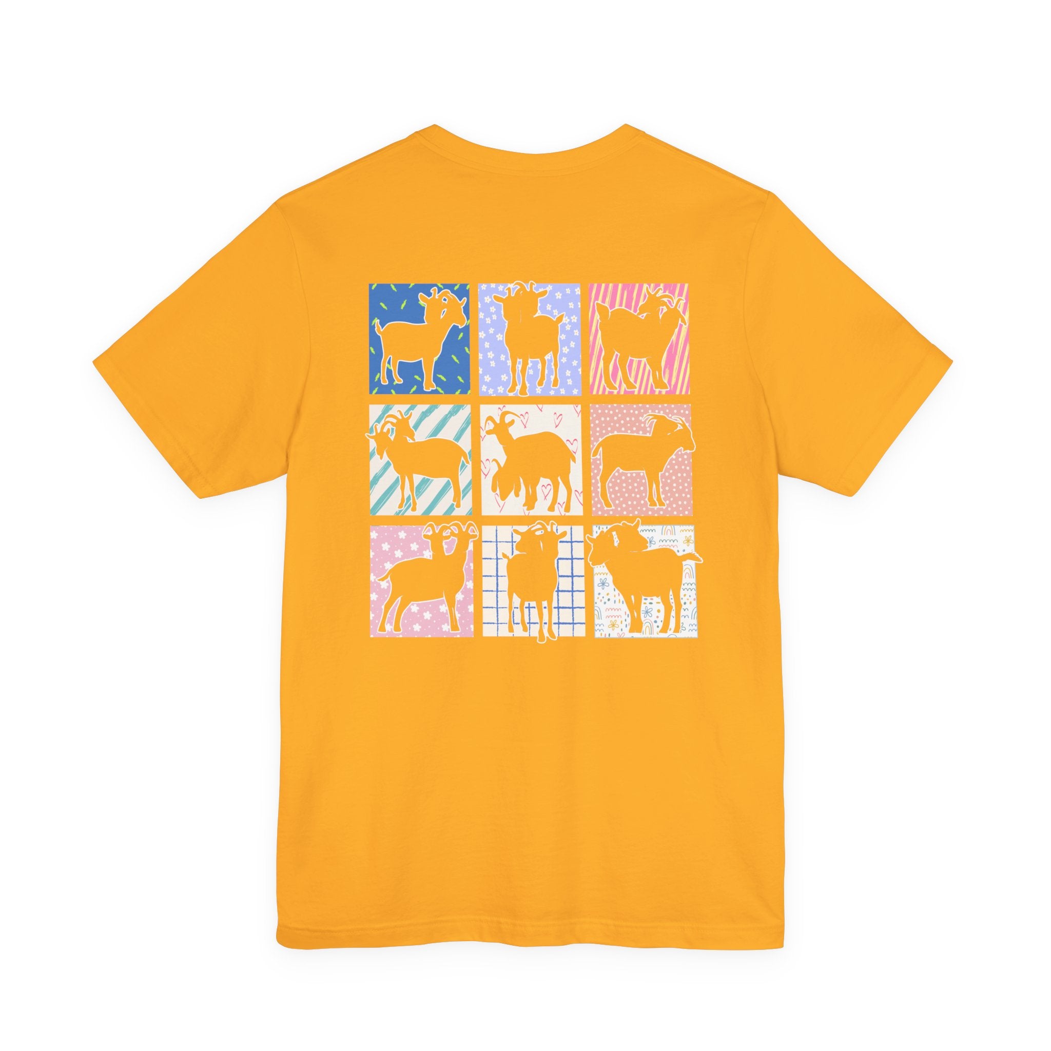 Custom T-Shirt - Double-Headed Goat Outline Graphic T-Shirt