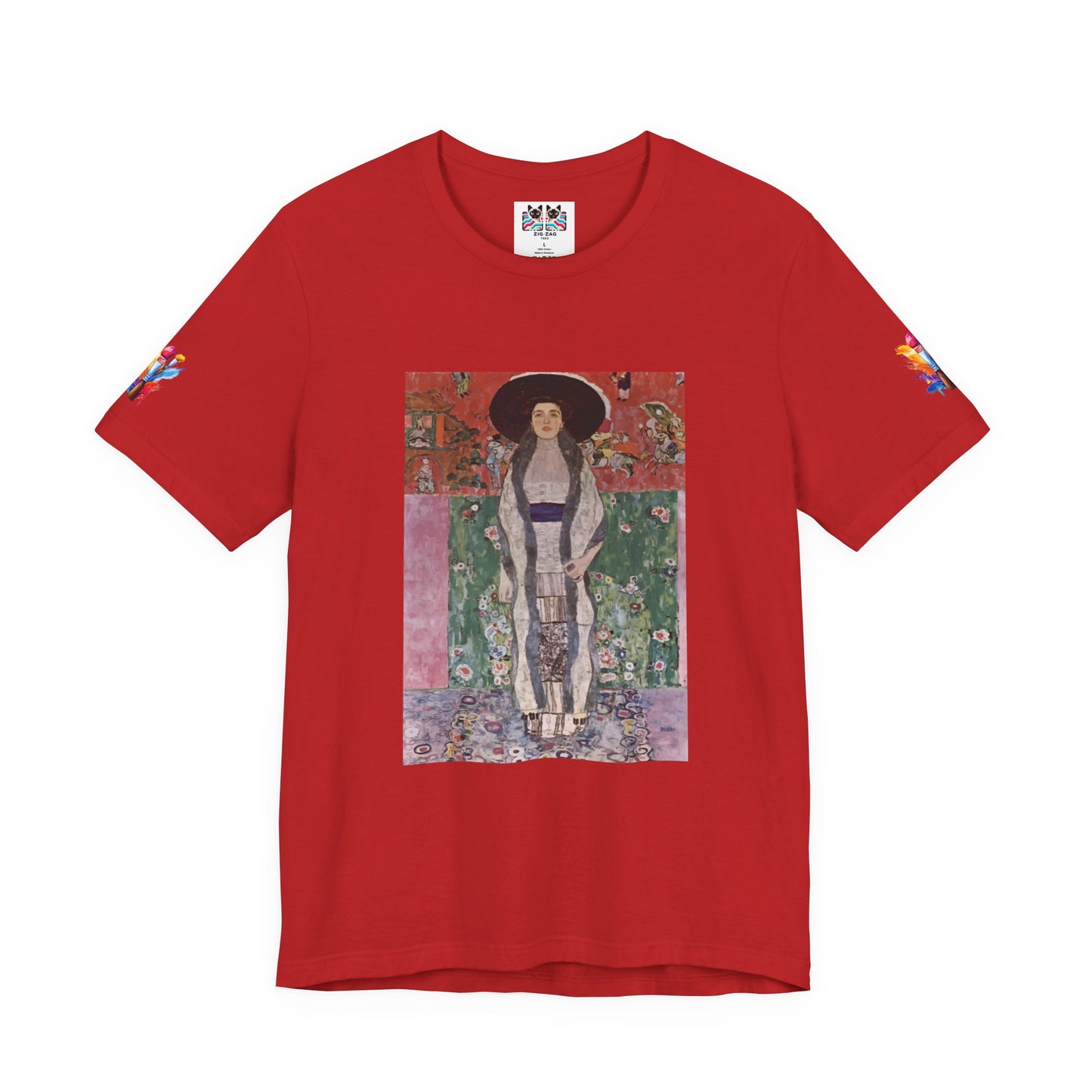 Art Nouveau Portrait T-Shirt – Elegant Woman in Ornate Kimono Style Dress Graphic Tee