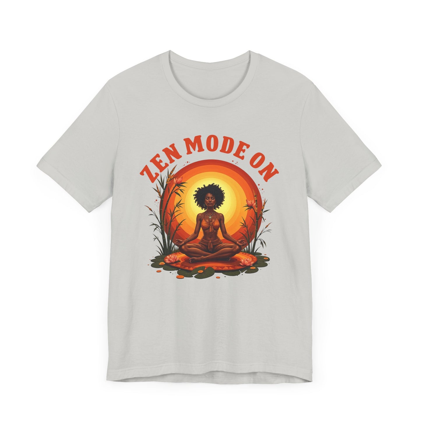 Zen Mode On – Peaceful Meditation Lotus Glow Graphic T-Shirt