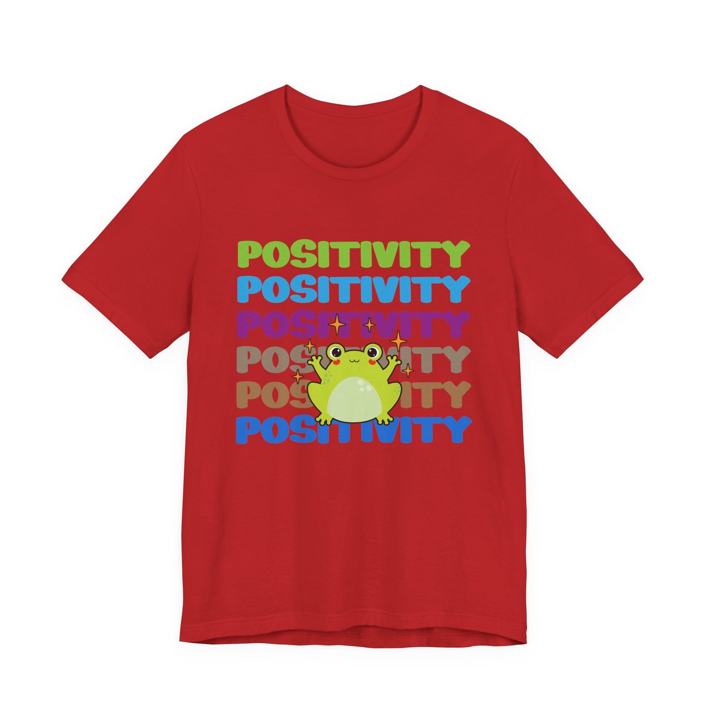 Happy Frog Positivity T-Shirt – Cute Green Frog Graphic Motivational Tee