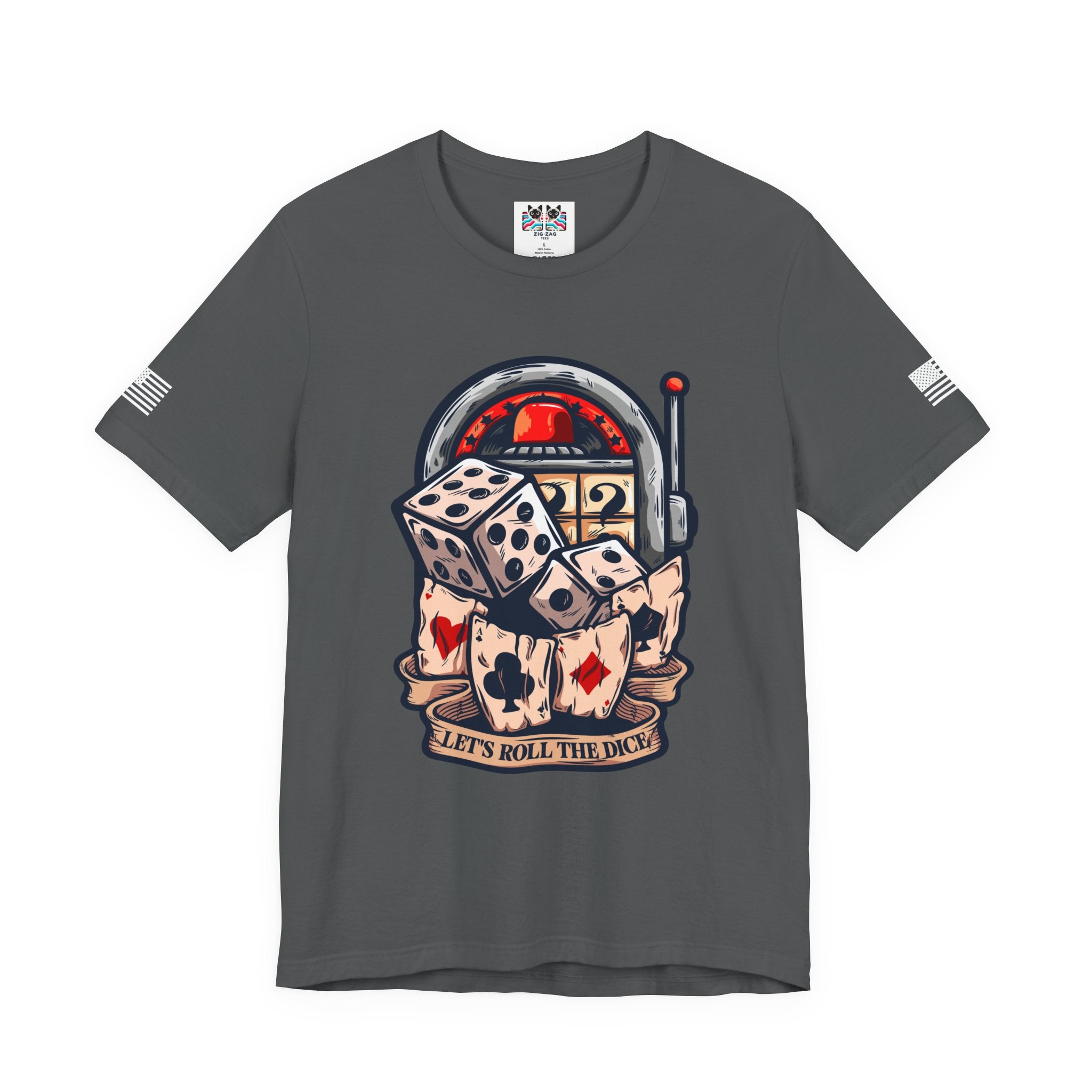 Let's Roll the Dice T-Shirt – Casino Slot Machine Poker Cards Graphic Tee