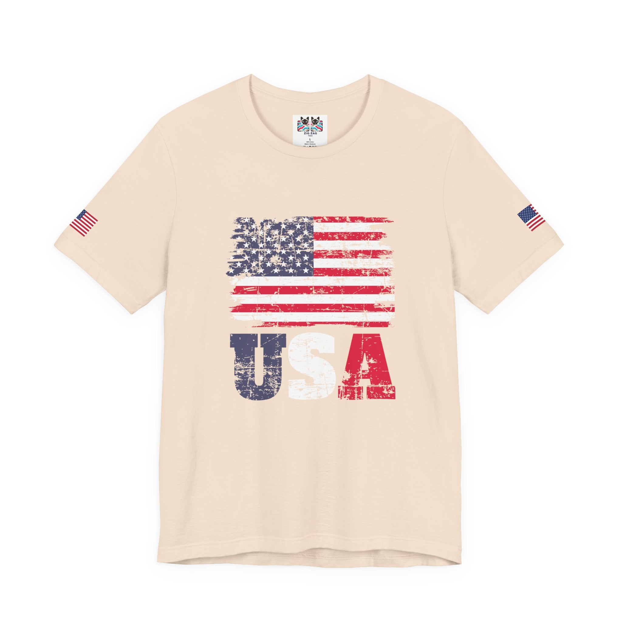 USA Flag T-Shirt – Vintage American Flag Patriotic Graphic Tee