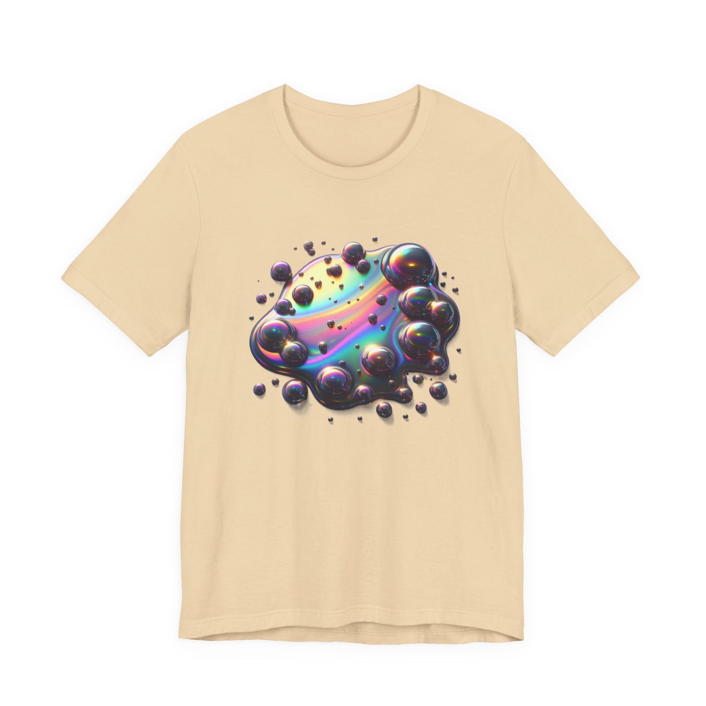 Oil Spill Fantasy – Iridescent Abstract Swirl Graphic T-Shirt