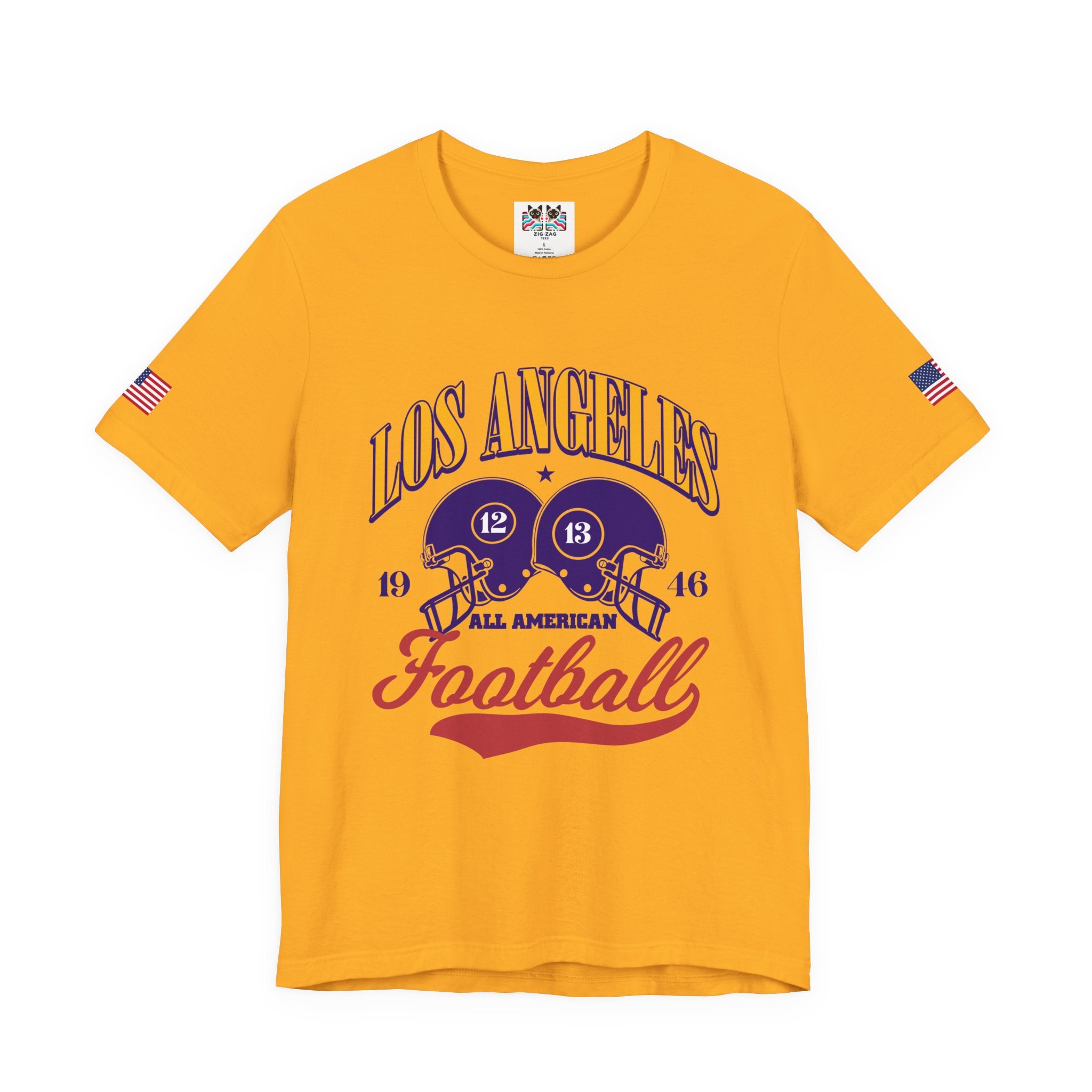 Los Angeles All American Football T-Shirt – Vintage 1946 Helmets Collegiate Graphic Tee