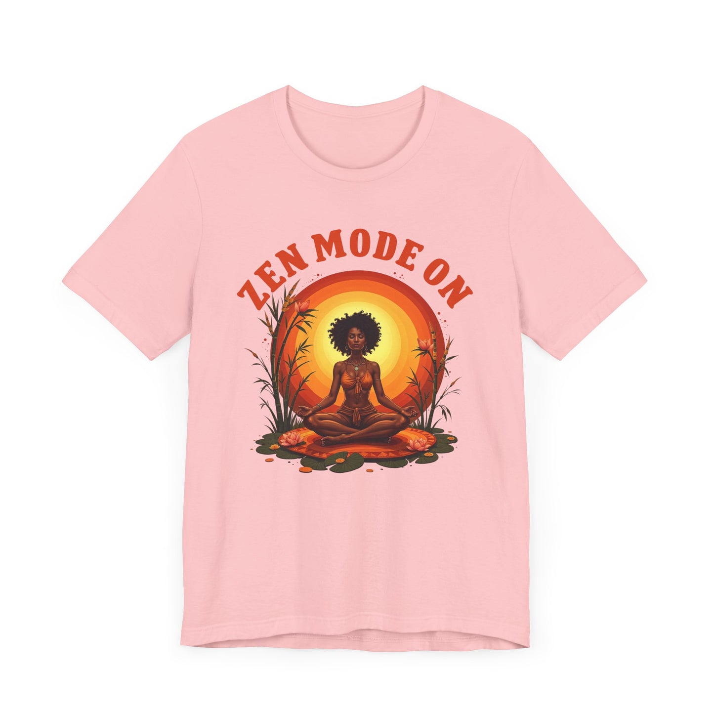 Zen Mode On – Peaceful Meditation Lotus Glow Graphic T-Shirt