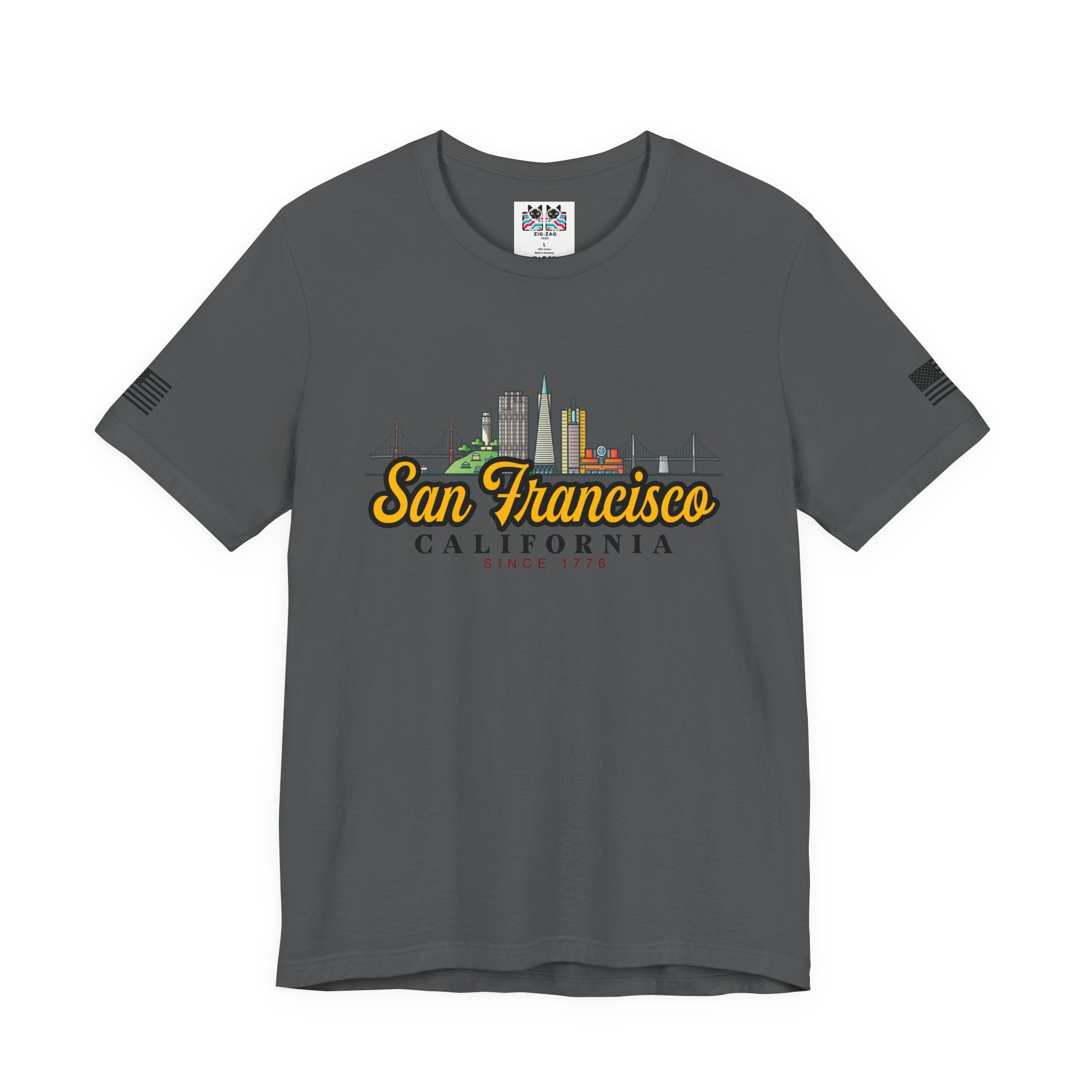 San Francisco California Since 1776 T-Shirt – City Skyline Script Graphic Tee