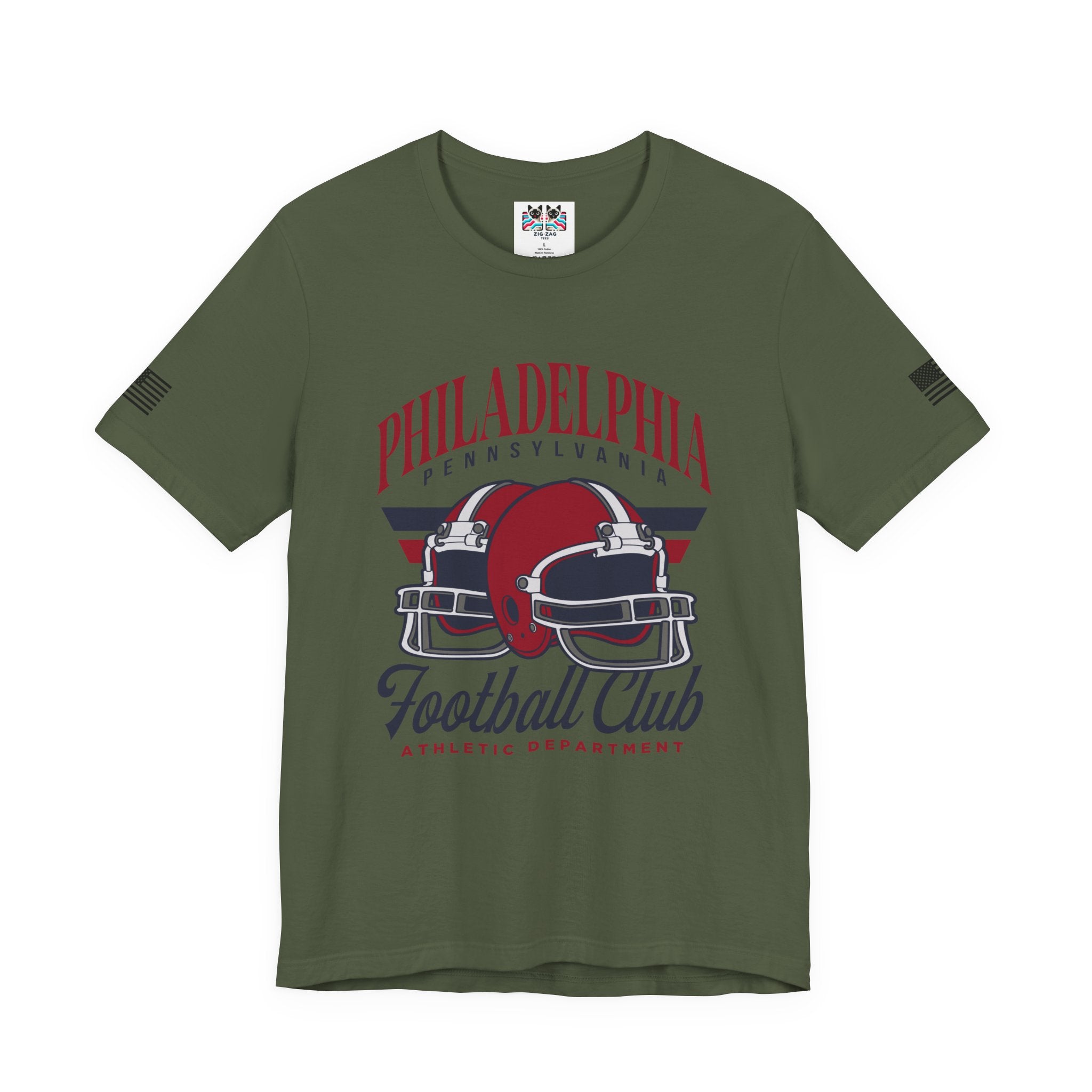 Philadelphia Pennsylvania Football Club T-Shirt – Athletic Department Dual Helmet Graphic Tee