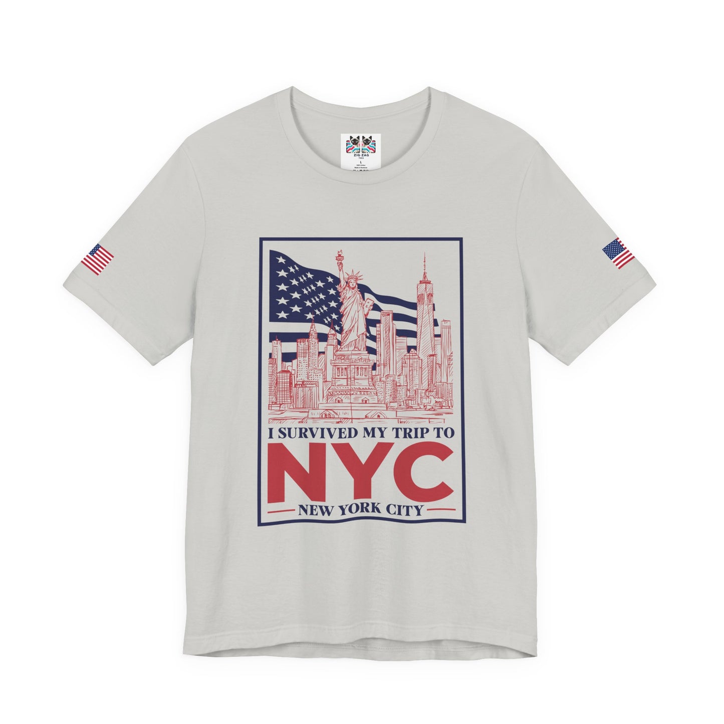 I Survived My Trip to NYC T-Shirt - Funny New York City Skyline Souvenir Design