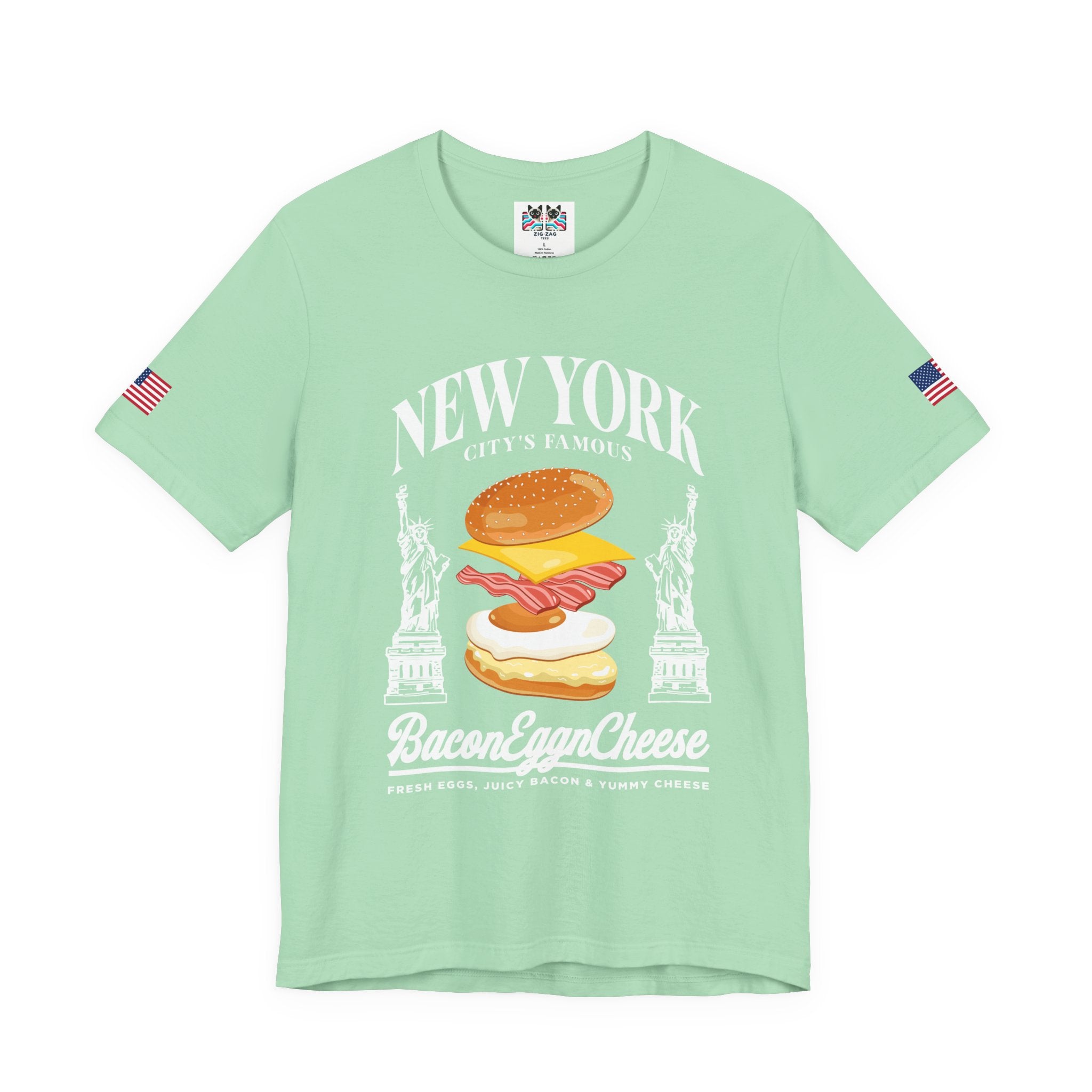 New York Bacon Egg Cheese T-Shirt - NYC Bodega Breakfast Sandwich Food Humor