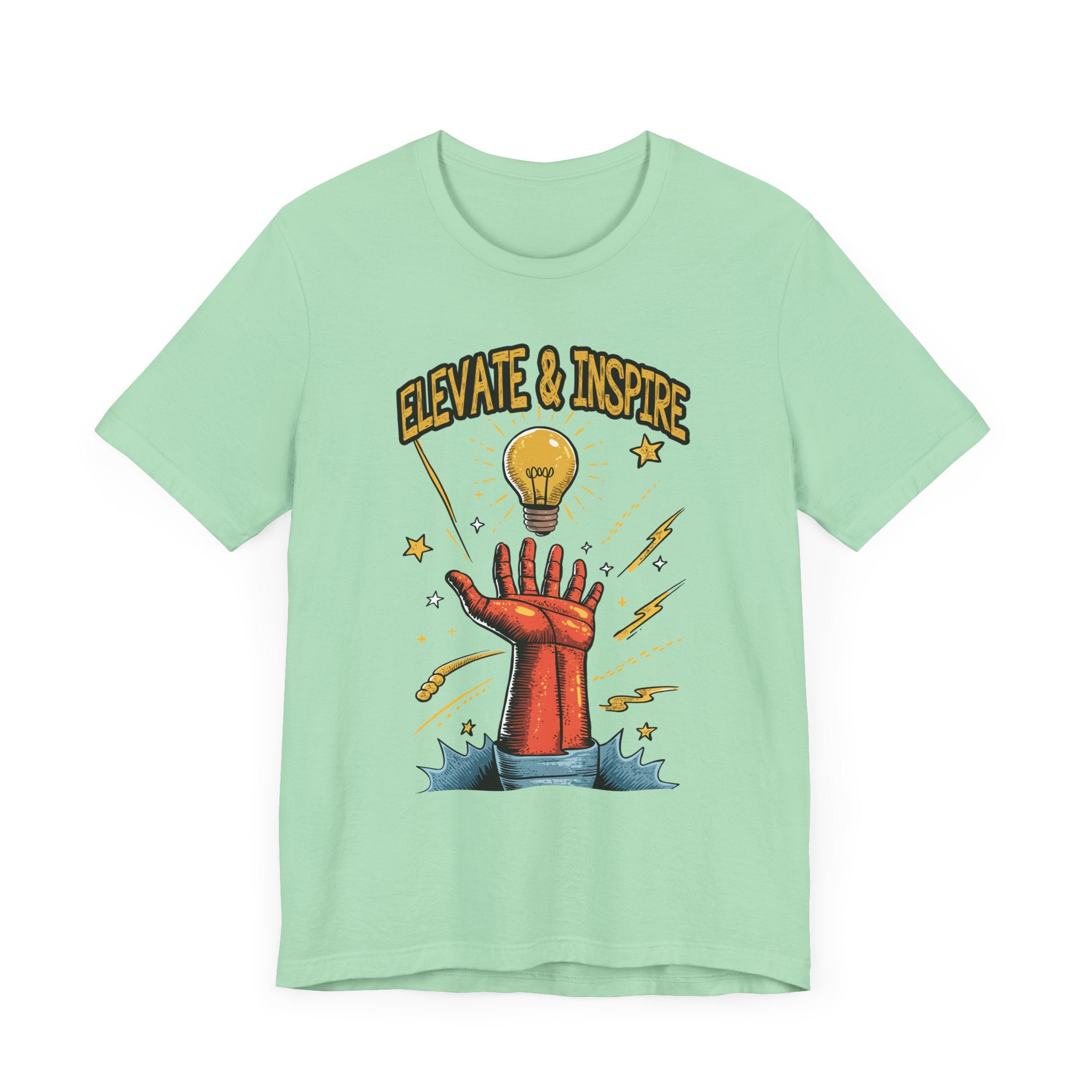 Elevate and Inspire Shirt Motivational Graphic Tee for Leaders Teachers Coaches and Creators Who Lift Others With Energy and Vision