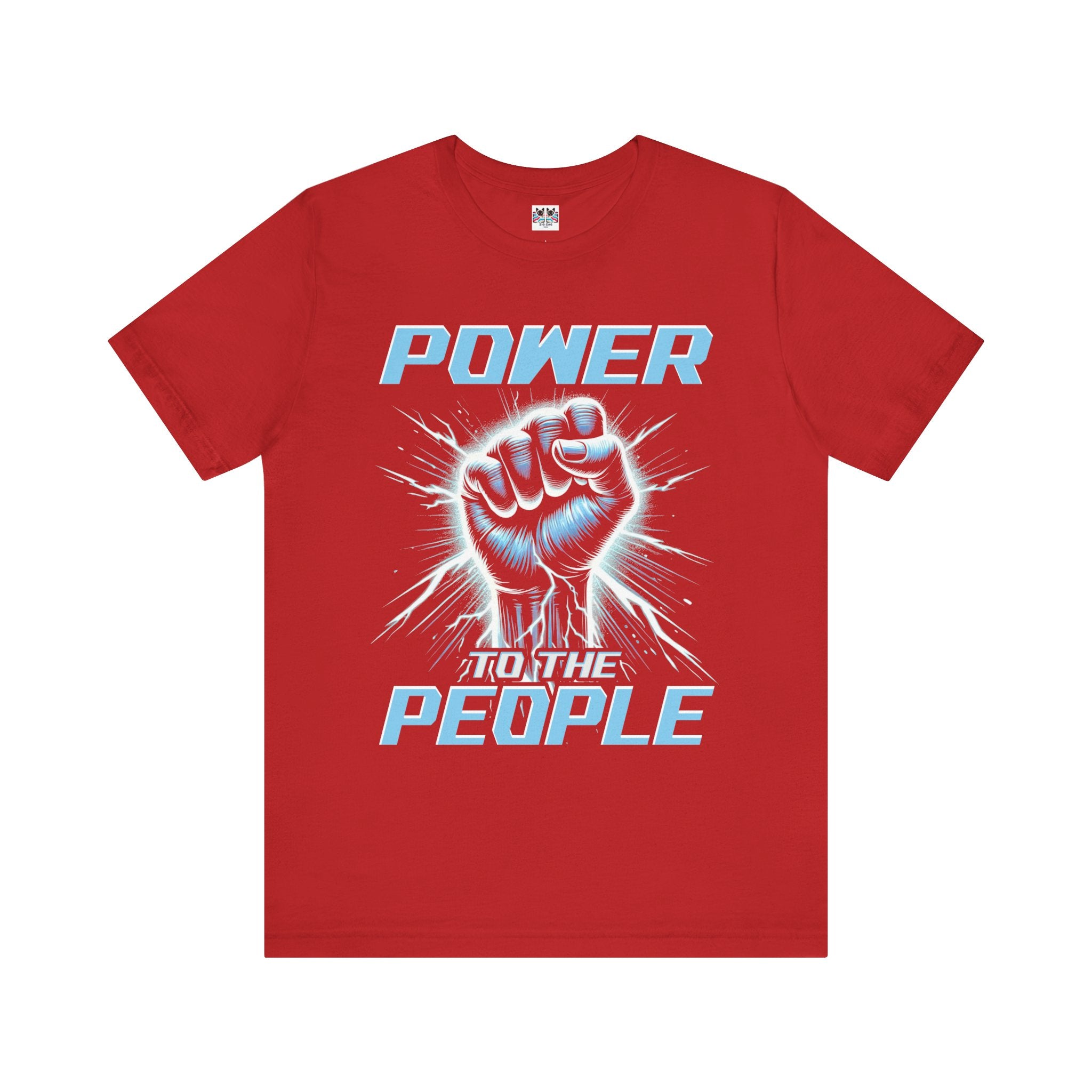 Power to the People Electric Resistance Bold Revolution Graphic T-Shirt