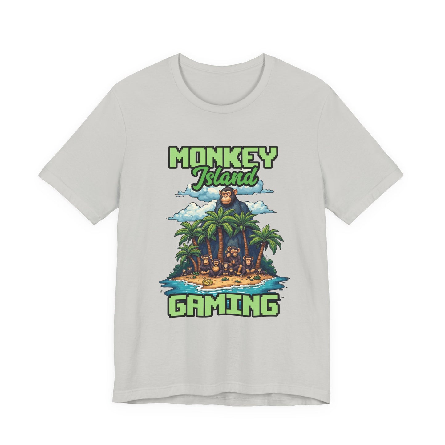 Monkey Island Gaming Tshirt – Giant Gorilla and Monkey Island Graphic