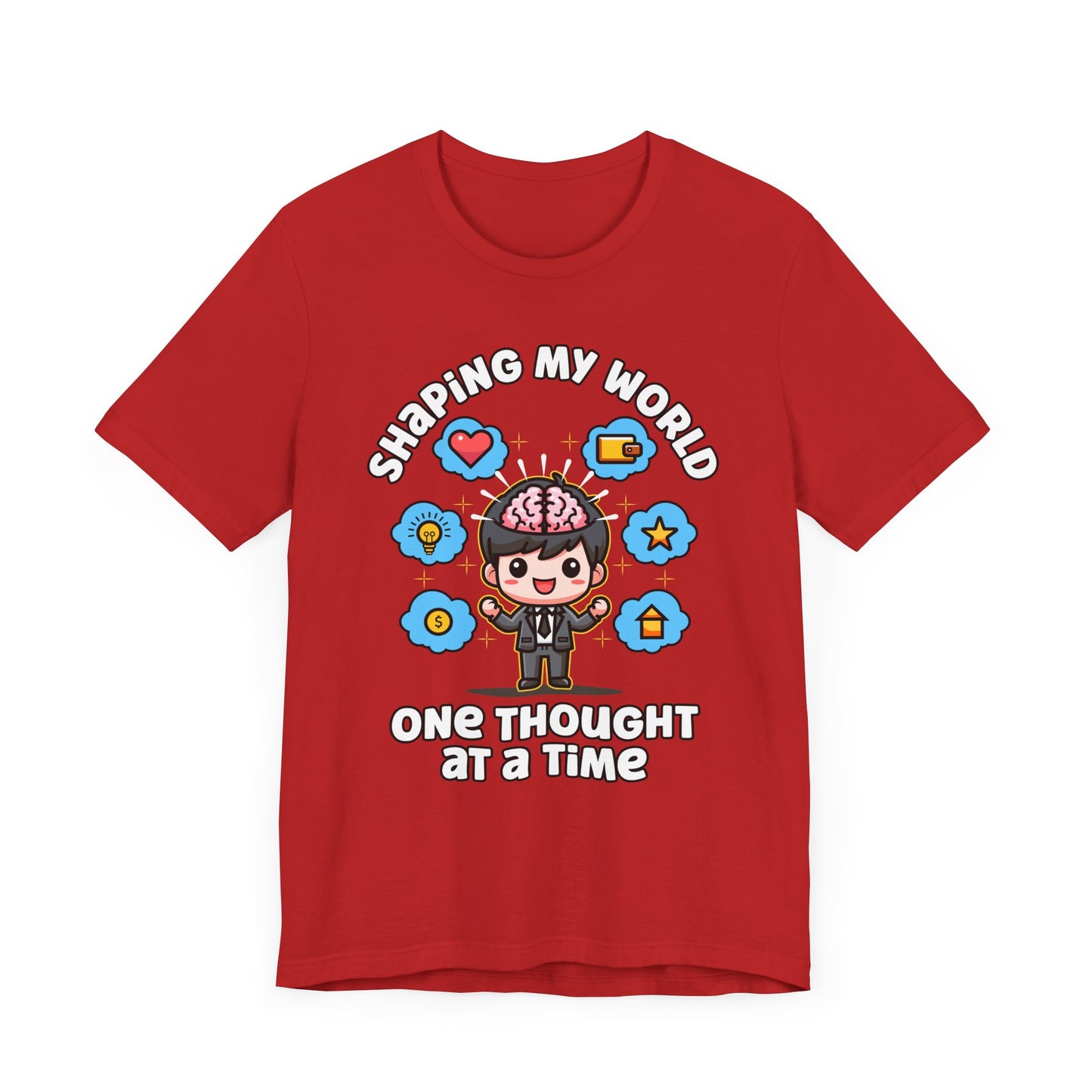 My Thoughts Create My Reality Shirt, Anime Brainstorm Manifestation Tee, Mental Power Graphic T Shirt, Law Of Attraction Apparel, Visual Mindset Top