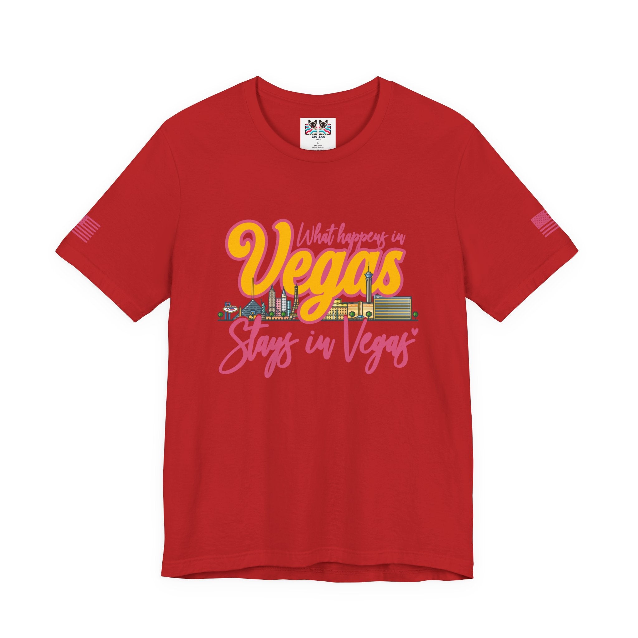 What Happens in Vegas Stays in Vegas T-Shirt – Retro Vegas Skyline Girls Trip Tee