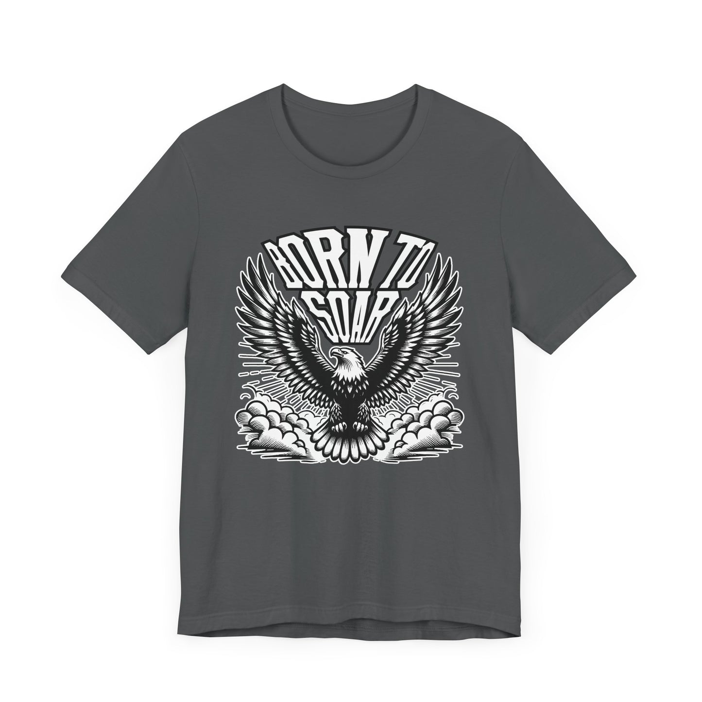 Born to Soar | Eagle with Wide Open Wings Above the Clouds T-Shirt