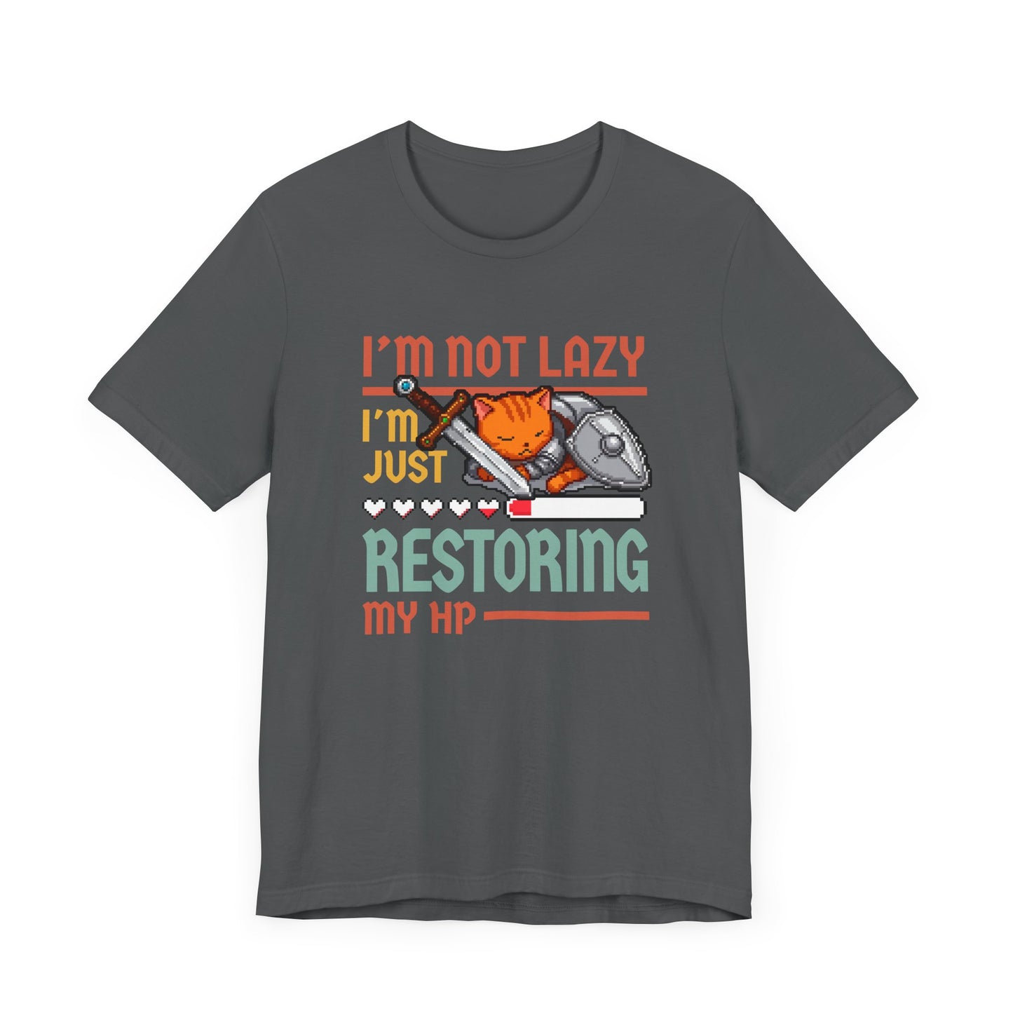 I’m Not Lazy I’m Just Conserving Energy Like a Pro Tee, Cat Nap Humor Shirt, Feline Chill Graphic Tee, Funny Mood Top