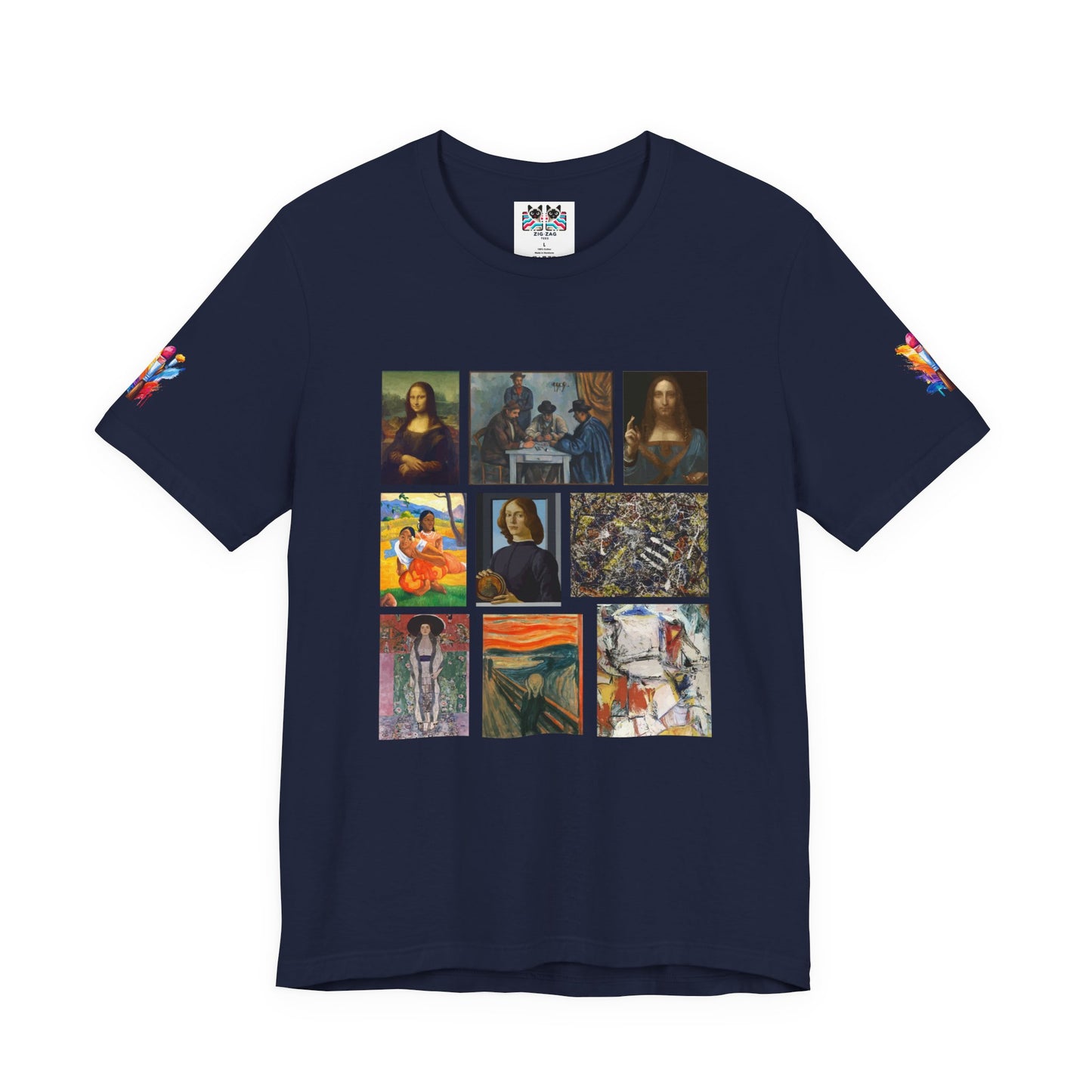 Art History Collage T-Shirt – Famous Paintings Grid Gallery Graphic Tee