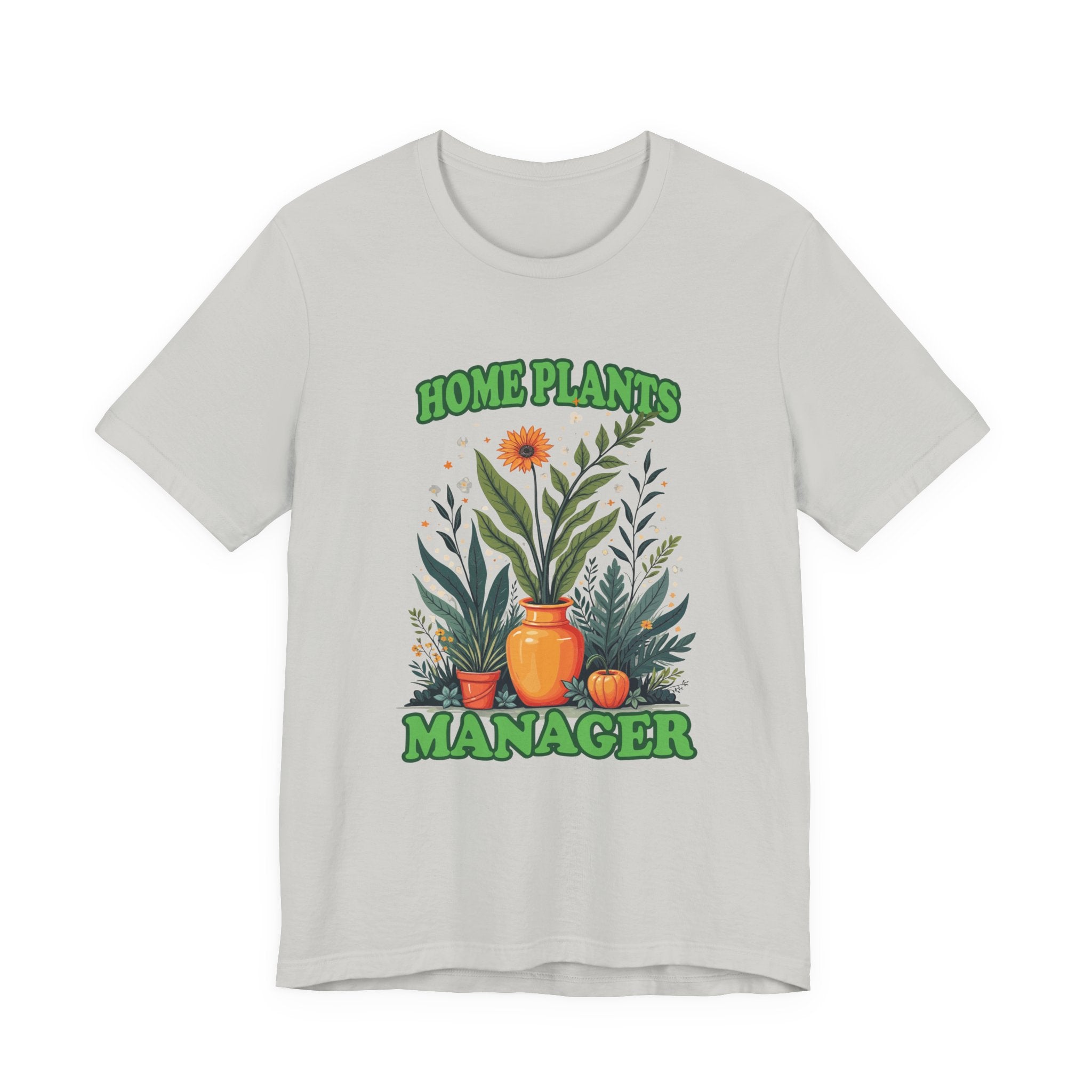 Home Plants Manager Tshirt – Botanical Flower Pots Graphic