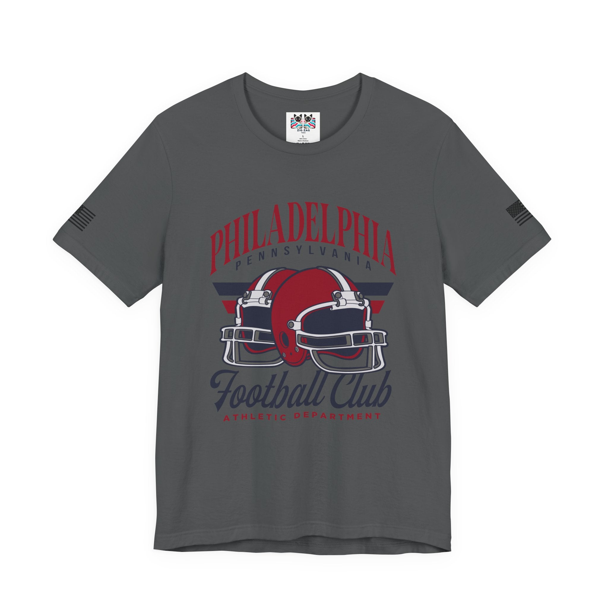 Philadelphia Pennsylvania Football Club T-Shirt – Athletic Department Dual Helmet Graphic Tee