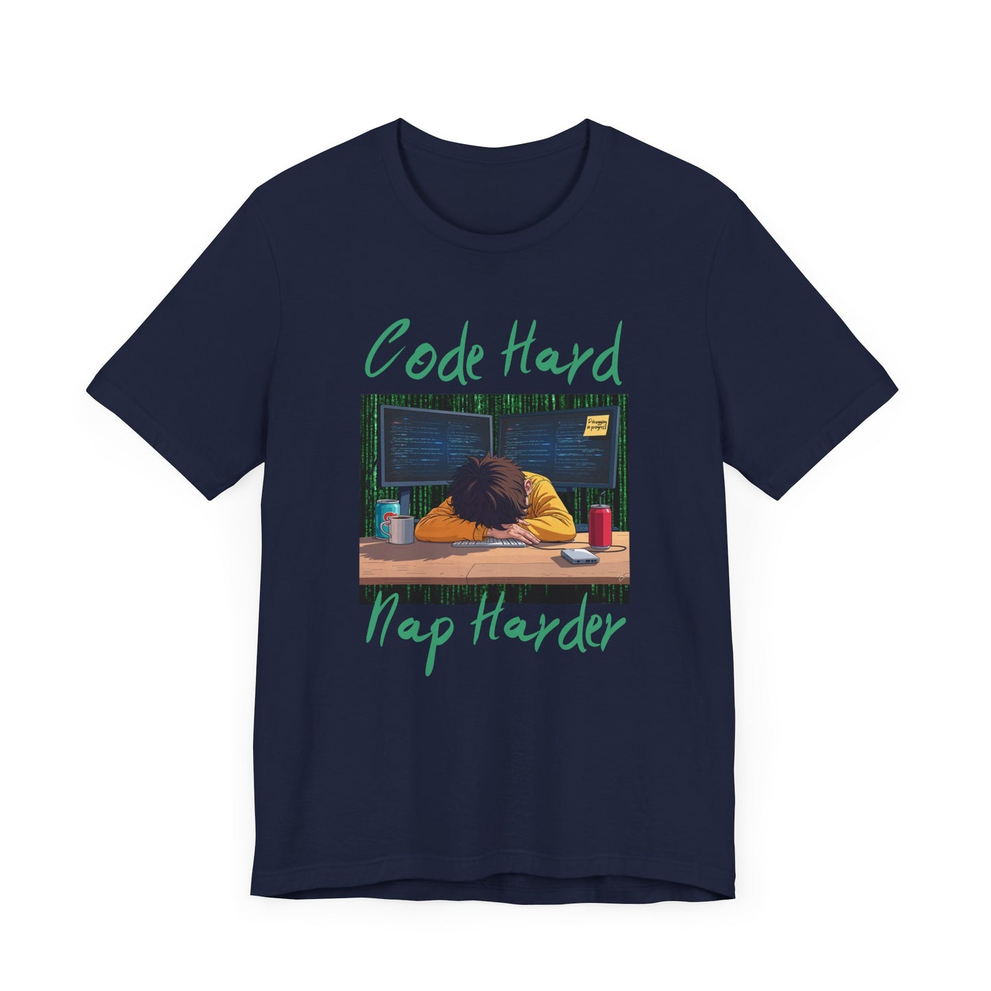 Code Hard Nap Harder Tee, Developer Sleep Shirt, Programmer Humor Top, Tech Life Graphic Tee, Sleep is Debugging Gift