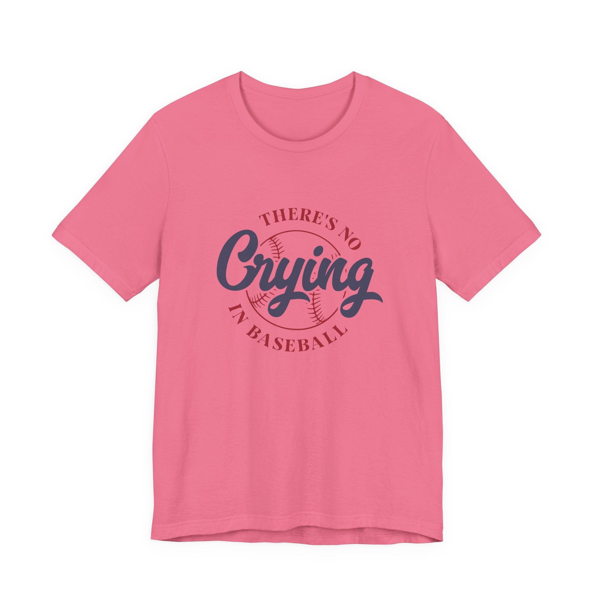 Baseball tshirt -Theres No Crying In Baseball Tshirt Large Baseball Outline with Crying Text Humor
