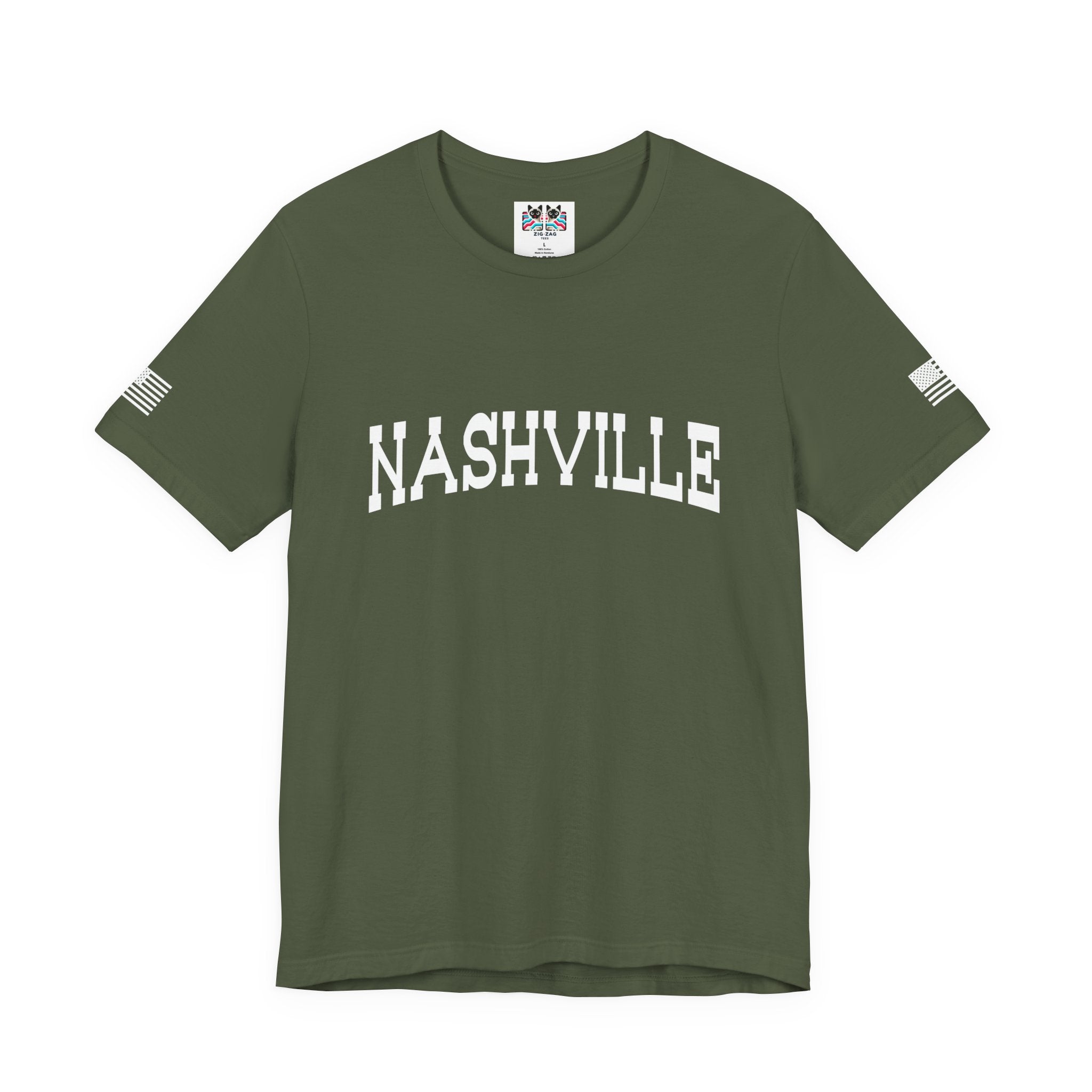 Nashville T-Shirt – Bold Arched Classic Typography Tee