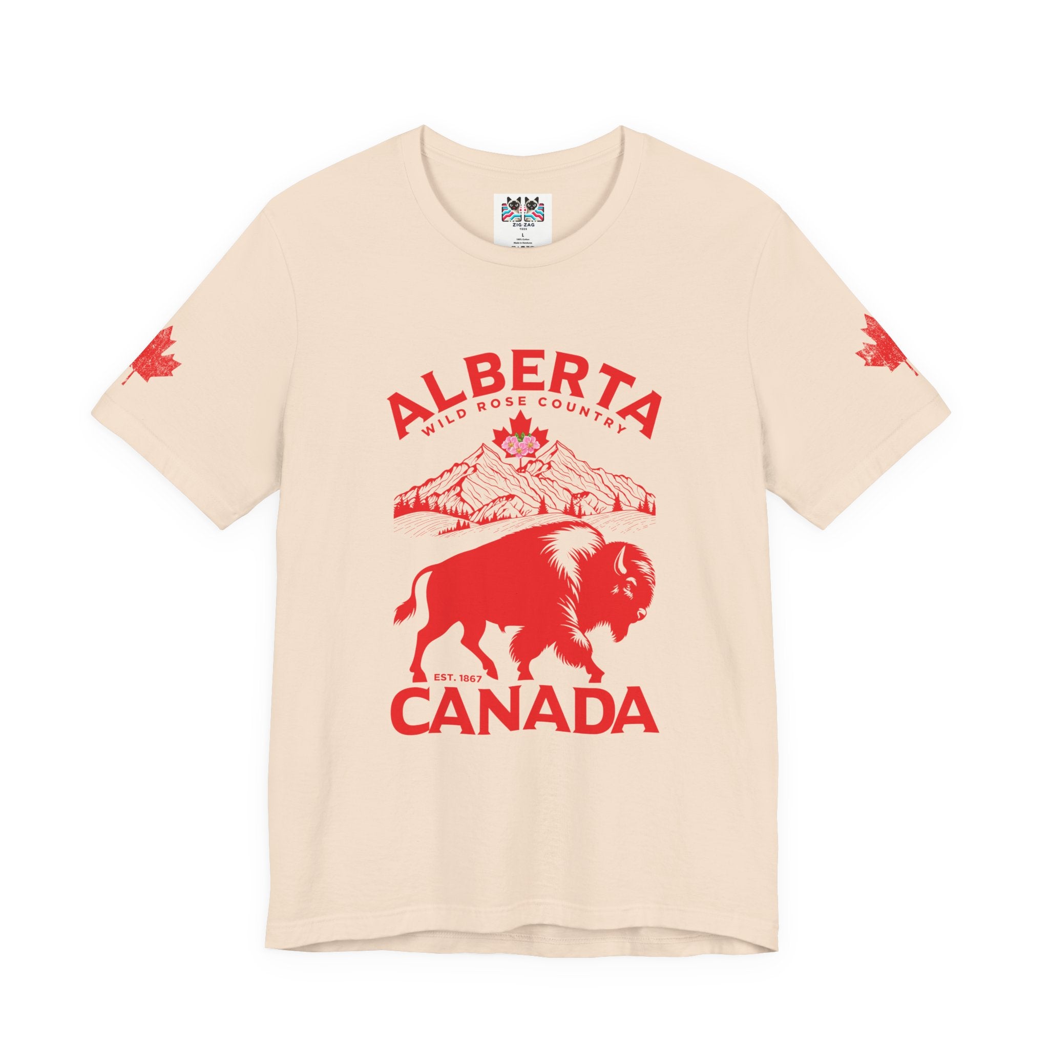 Alberta Wild Rose Country Bison T-Shirt