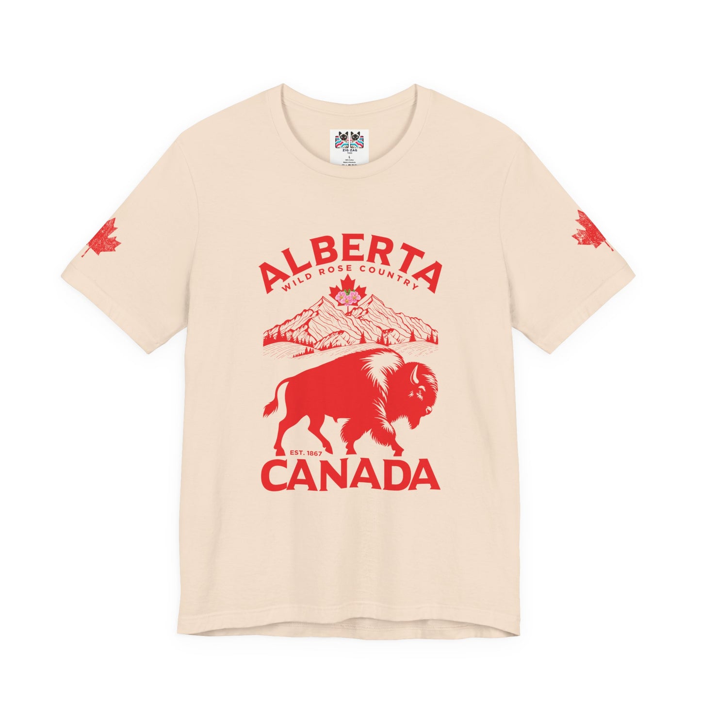 Alberta Wild Rose Country Bison T-Shirt