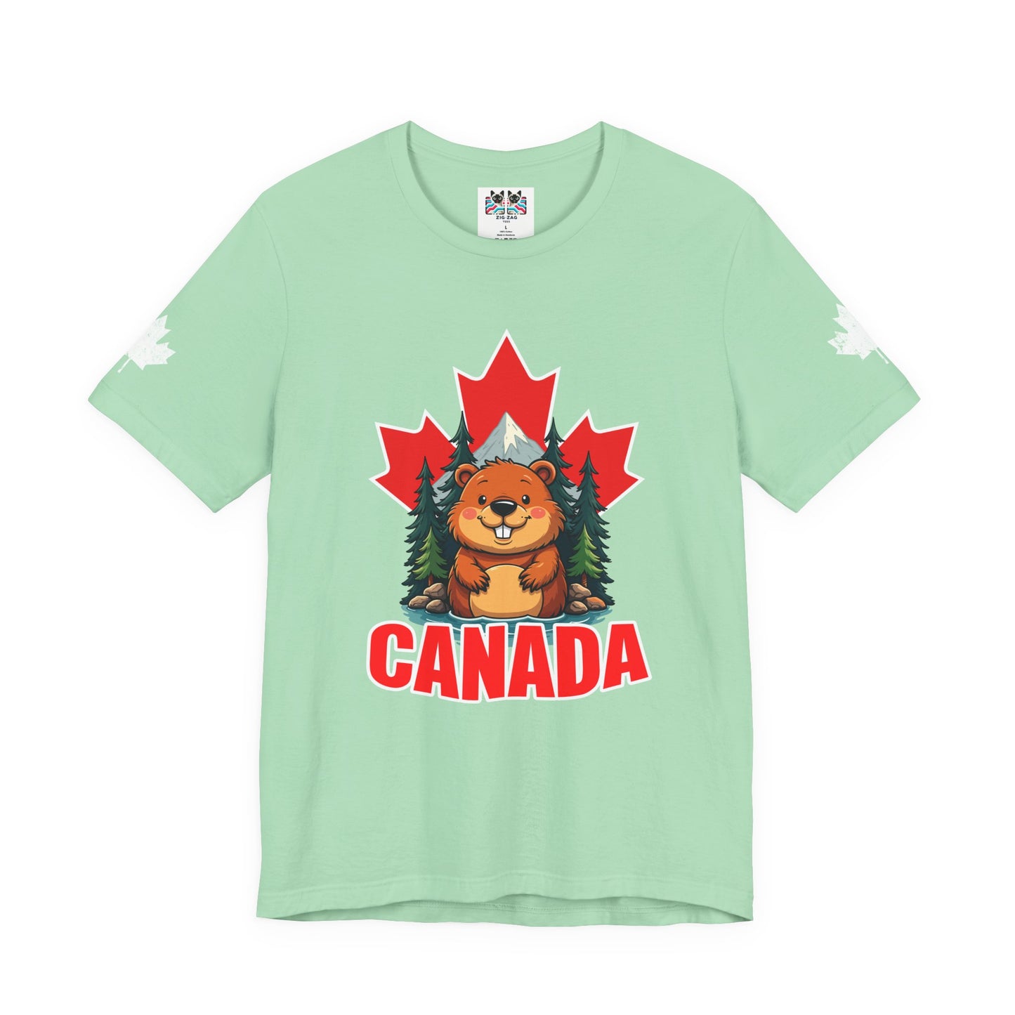 Canada Maple Beaver Cartoon T-Shirt