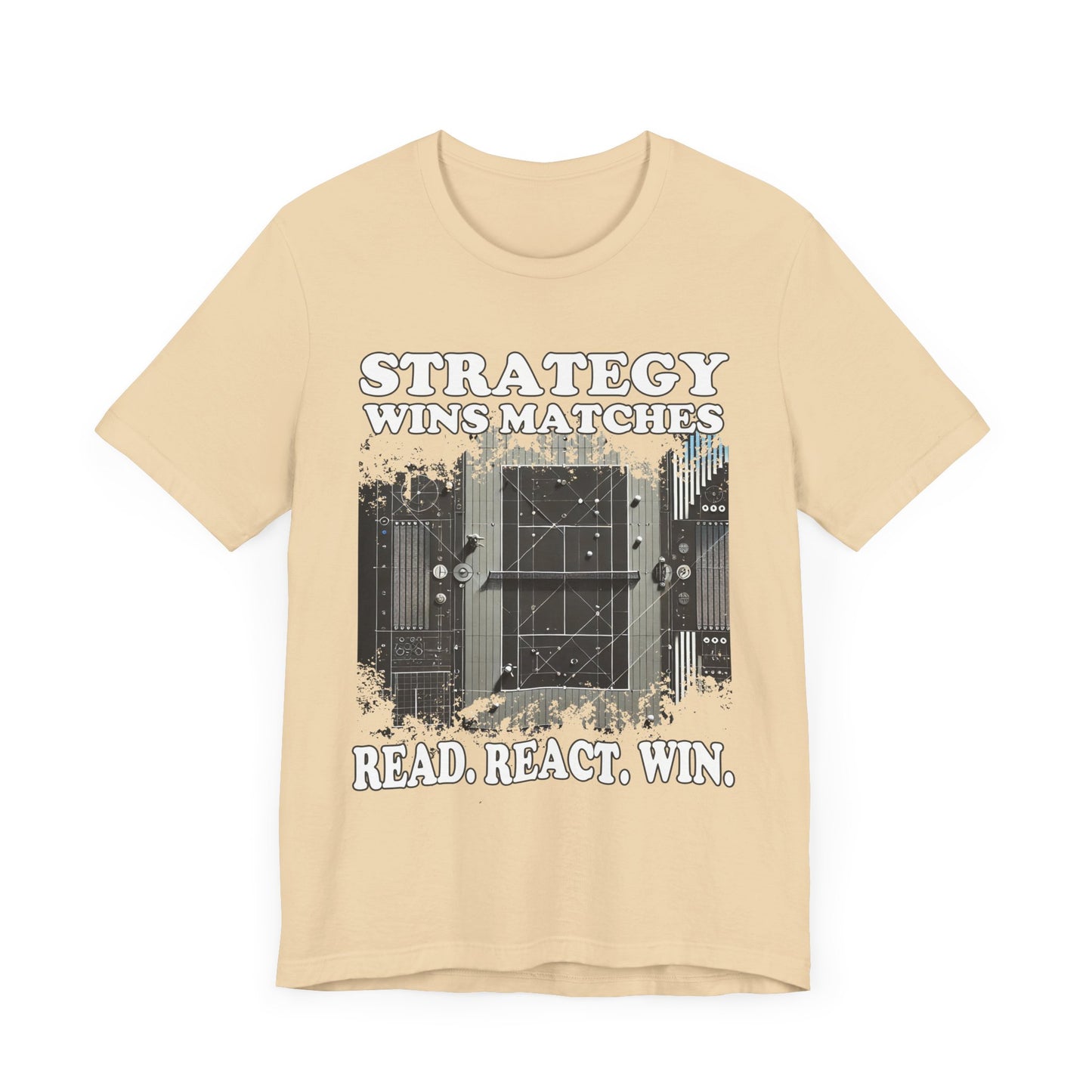 Strategy Wins Matches. Read, React, Win | Grayed Out Playing Field Graphic T-Shirt